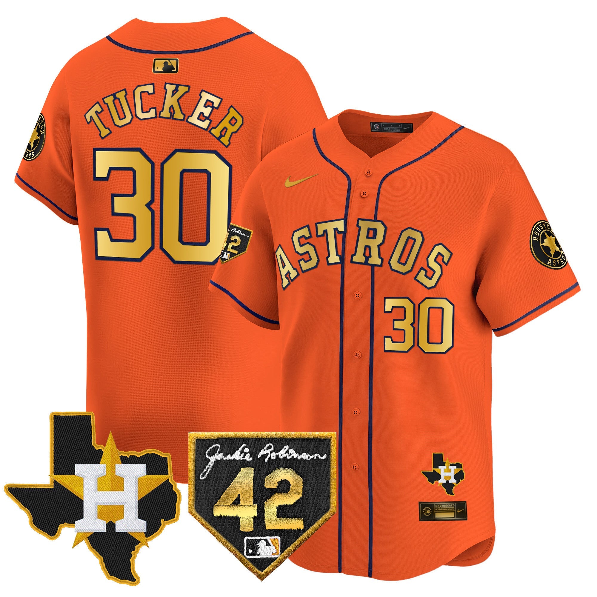 Men’s Houston 2024 Robinson & Texas Patch Vapor Premier Limited Jersey
