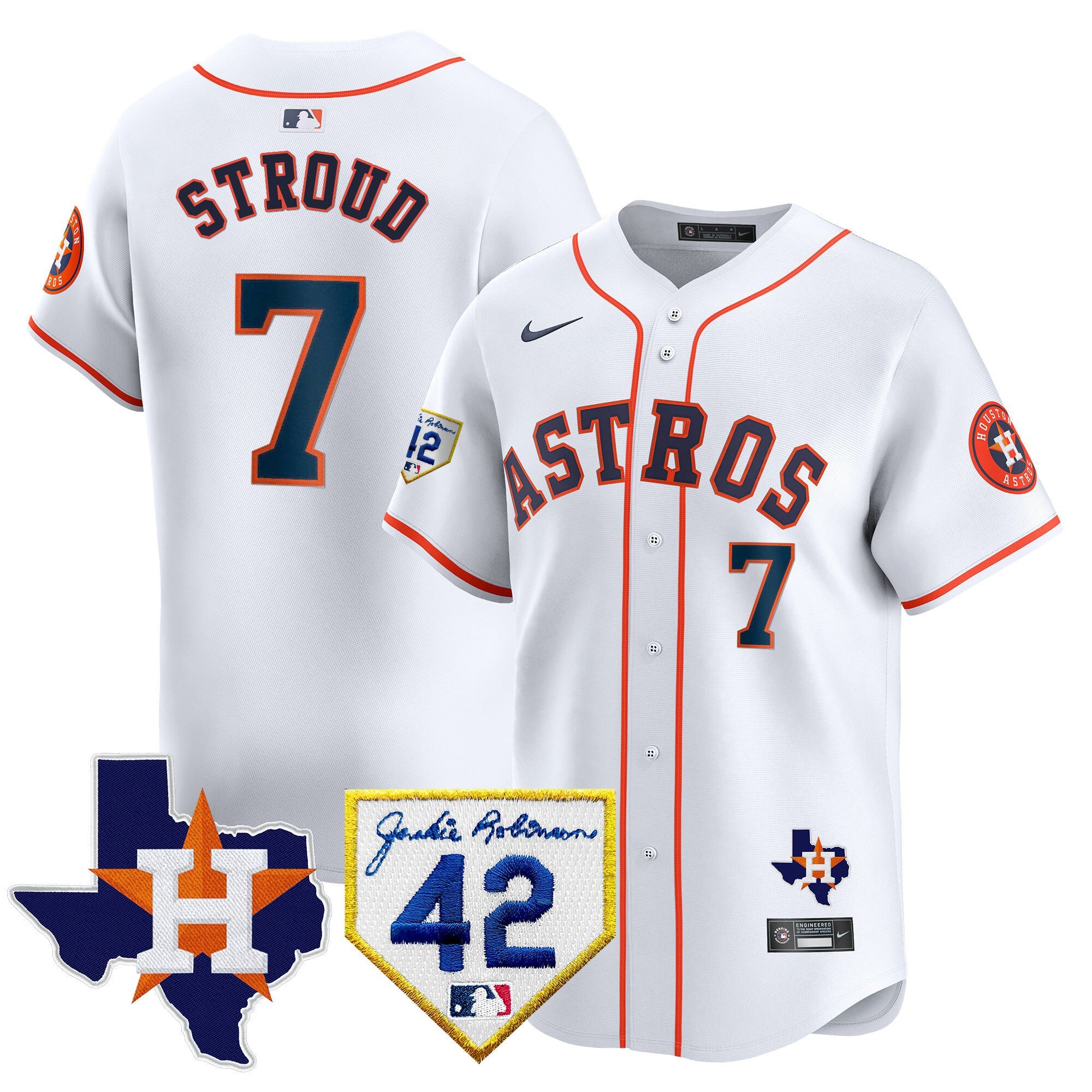 Men’s Houston 2024 Robinson & Texas Patch Vapor Premier Limited Jersey