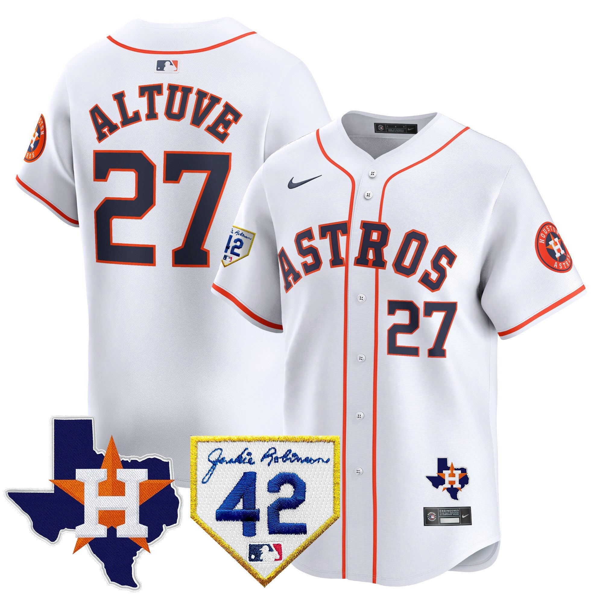 Men’s Houston 2024 Robinson & Texas Patch Vapor Premier Limited Jersey