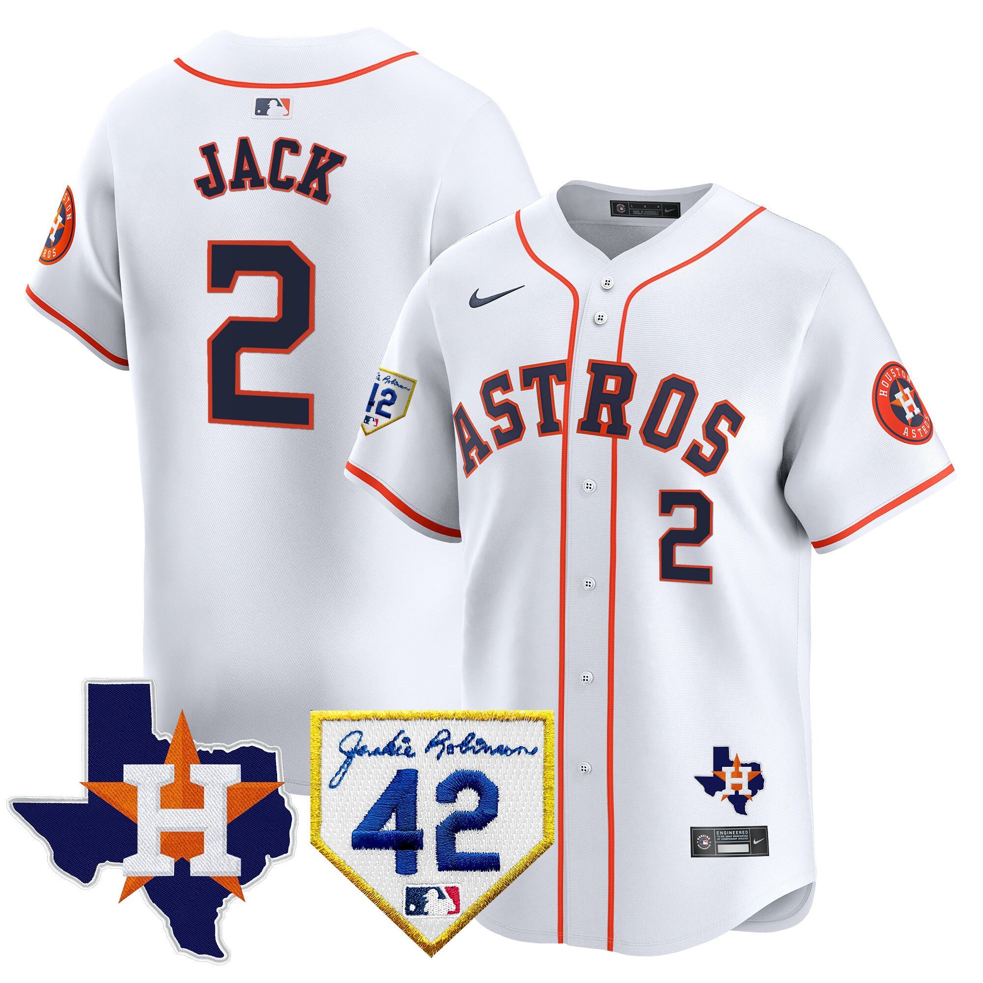 Men’s Houston 2024 Robinson & Texas Patch Vapor Premier Limited Jersey