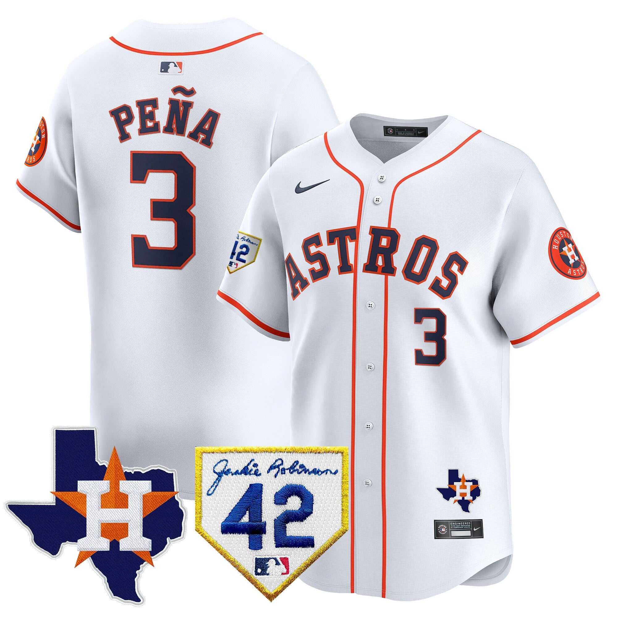 Men’s Houston 2024 Robinson & Texas Patch Vapor Premier Limited Jersey