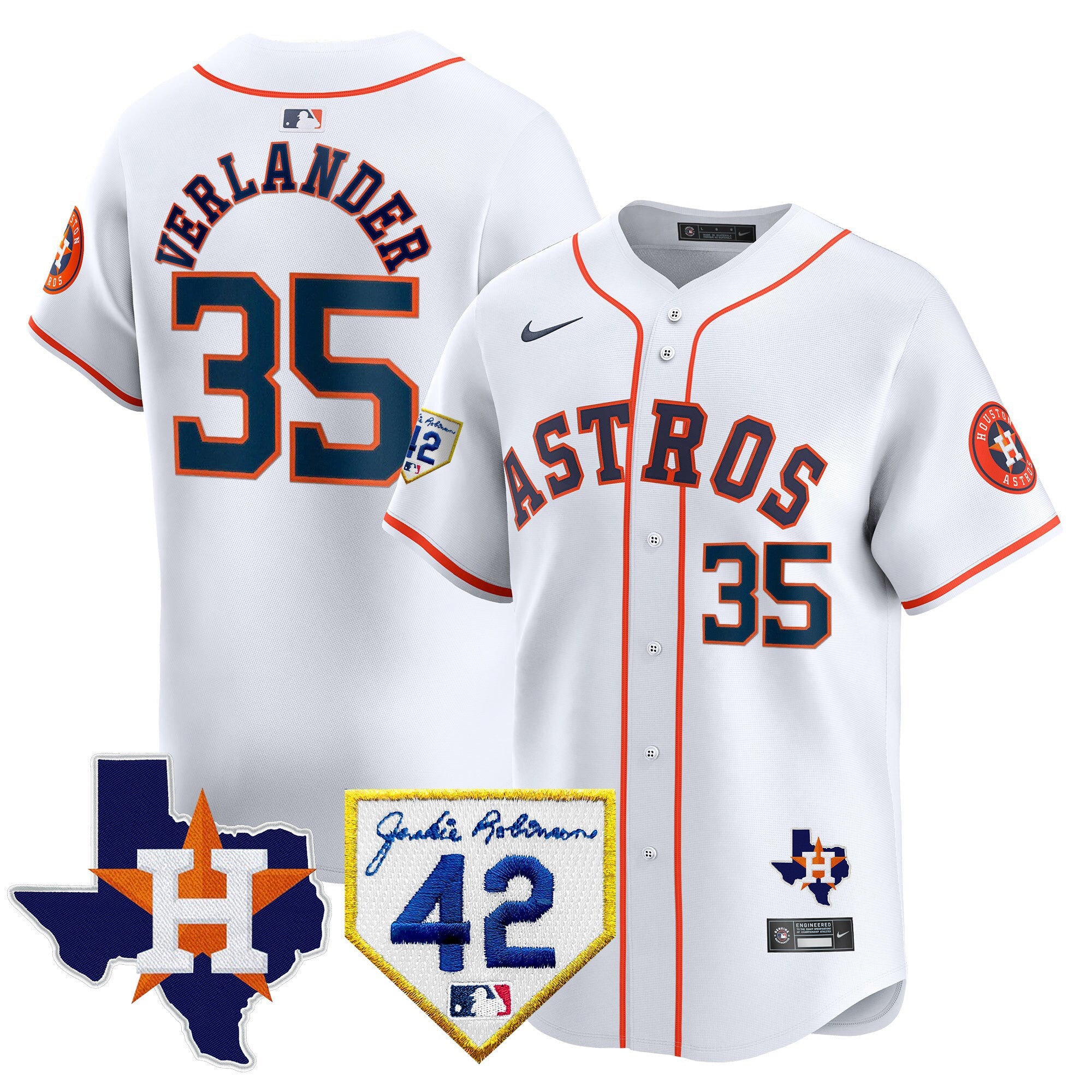 Men’s Houston 2024 Robinson & Texas Patch Vapor Premier Limited Jersey