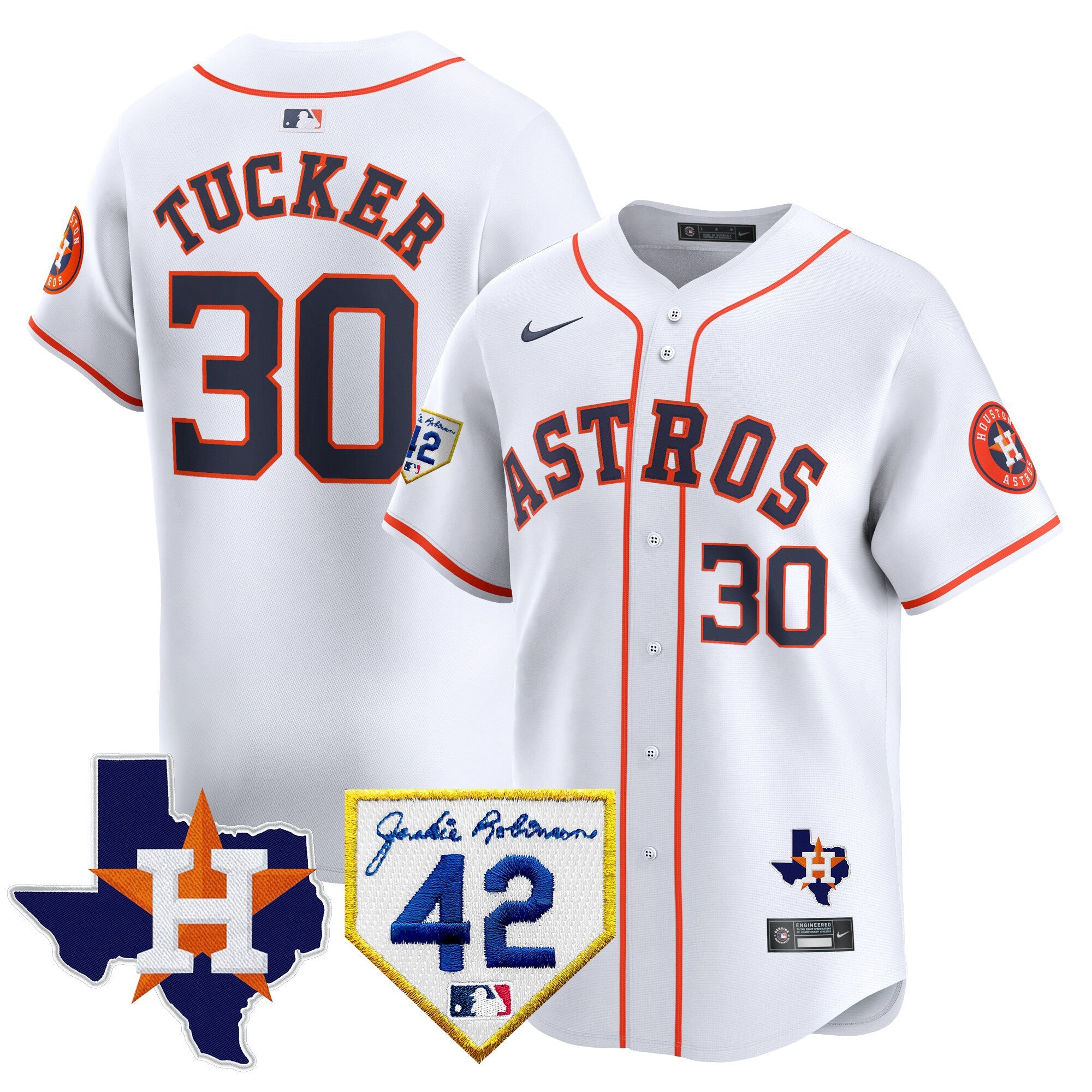 Men’s Houston 2024 Robinson & Texas Patch Vapor Premier Limited Jersey