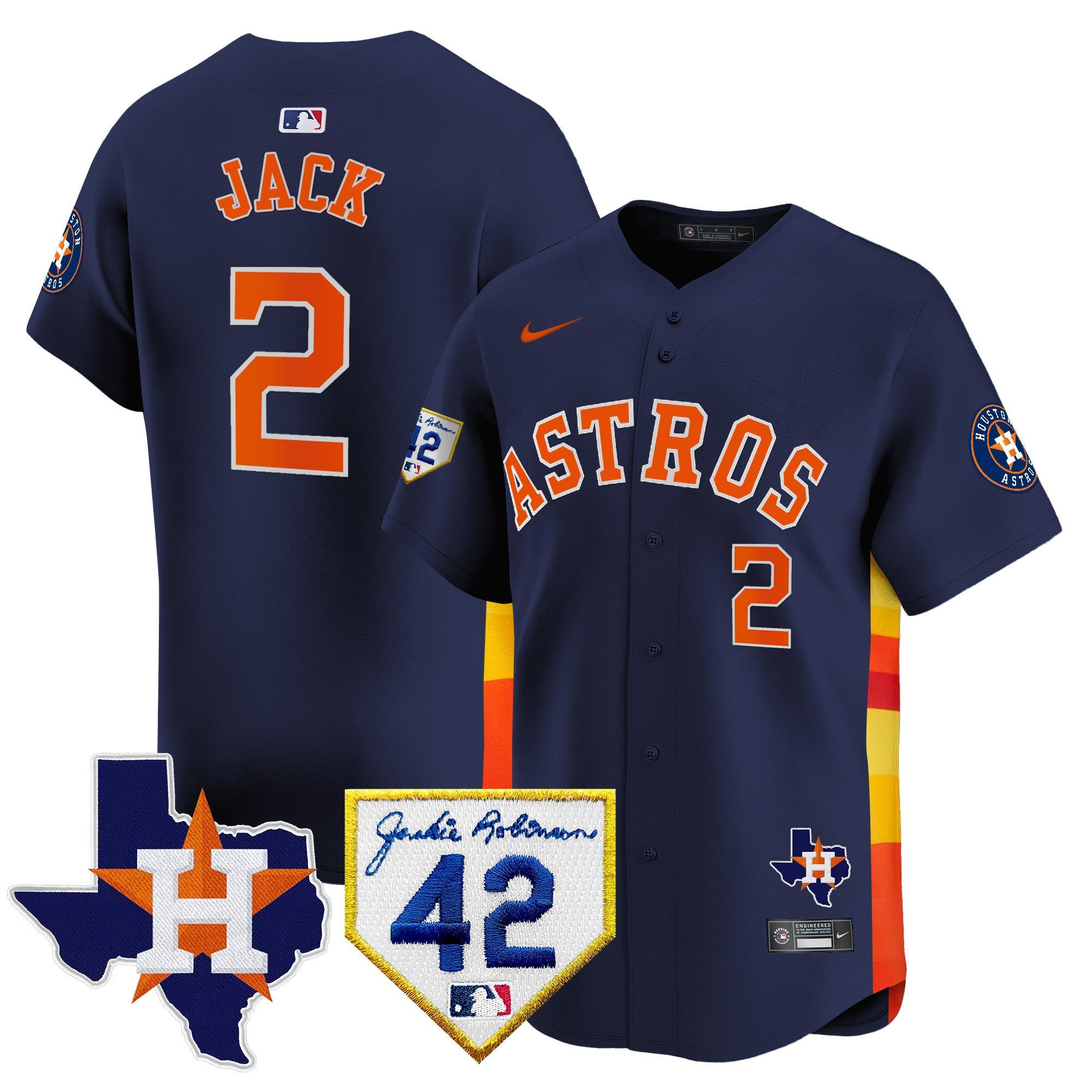 Men’s Houston 2024 Robinson & Texas Patch Vapor Premier Limited Jersey