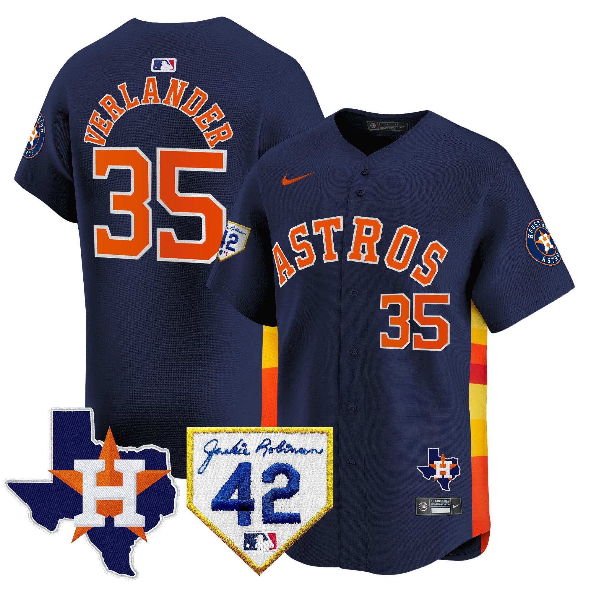 Men’s Houston 2024 Robinson & Texas Patch Vapor Premier Limited Jersey