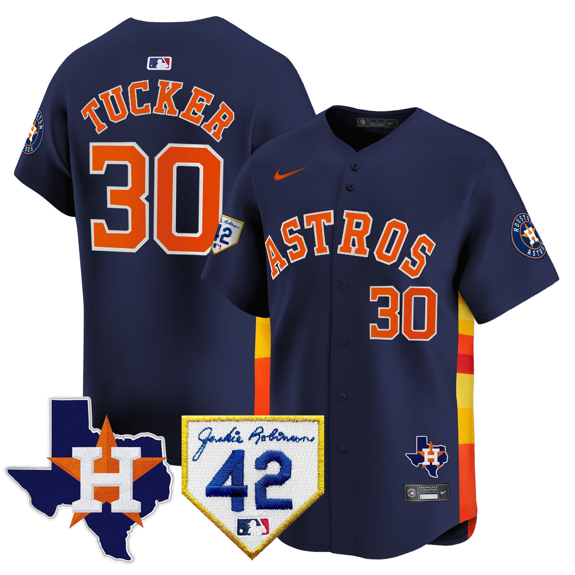 Men’s Houston 2024 Robinson & Texas Patch Vapor Premier Limited Jersey
