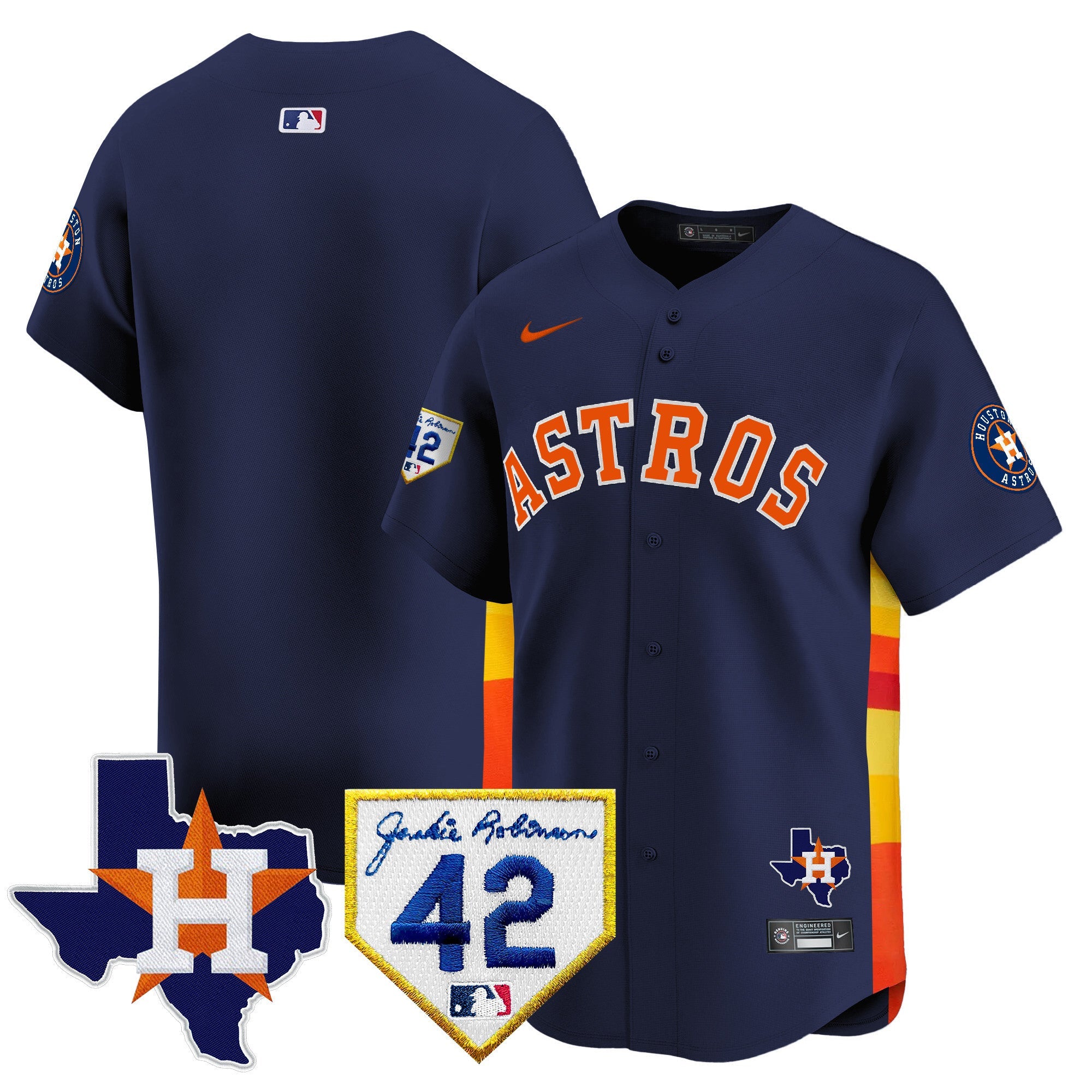 Men’s Houston 2024 Robinson & Texas Patch Vapor Premier Limited Jersey
