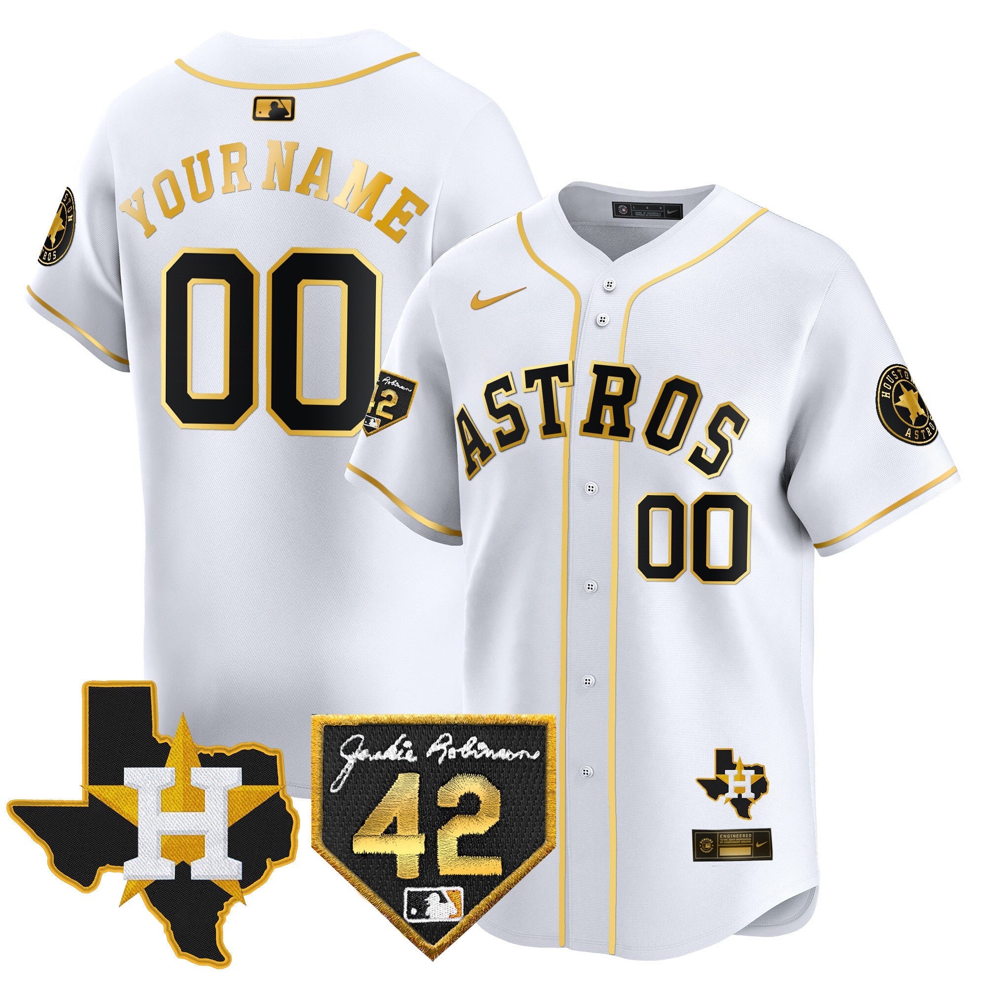 Houston 2024 Robinson & Texas Patch Vapor Premier Limited Custom Jersey