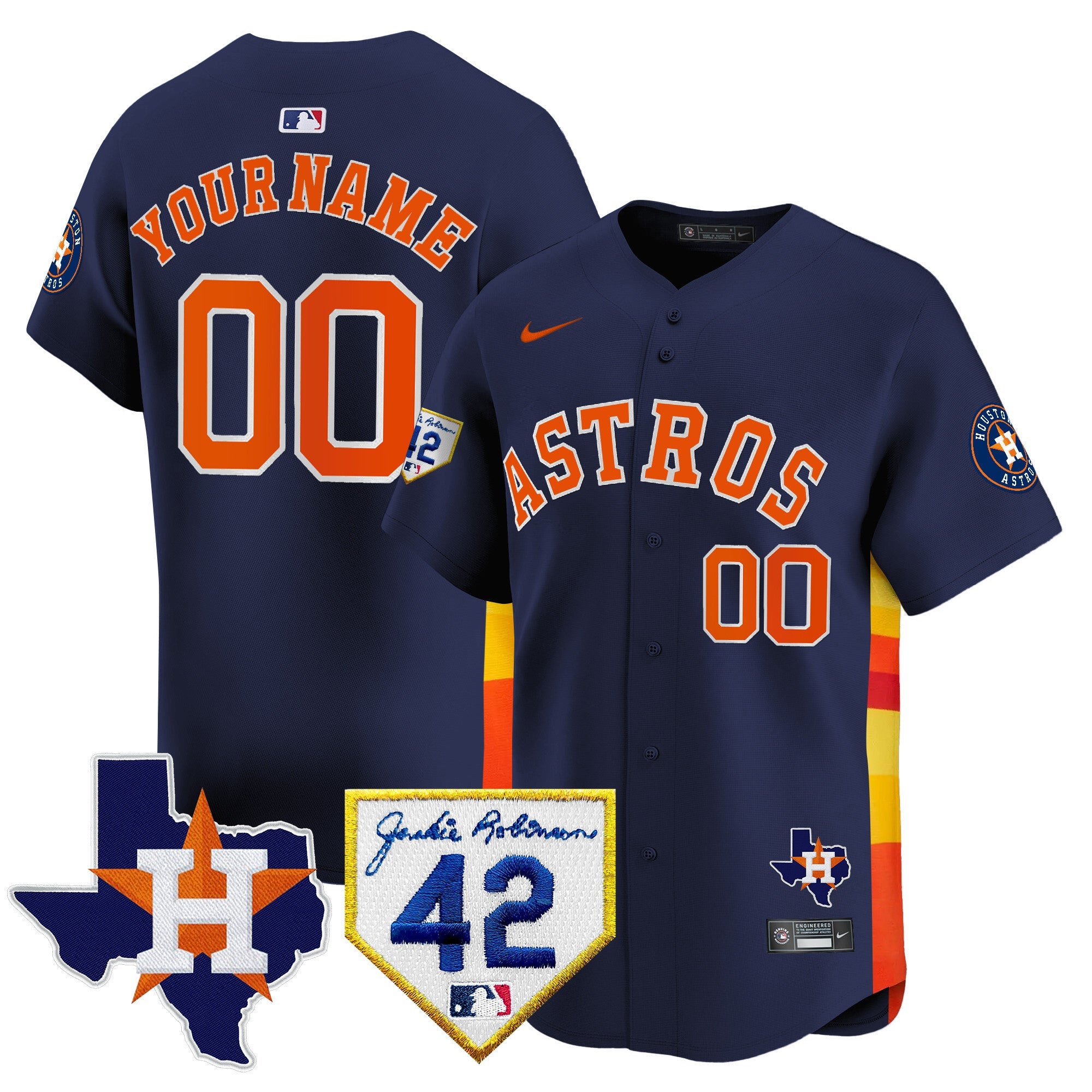 Houston 2024 Robinson & Texas Patch Vapor Premier Limited Custom Jersey