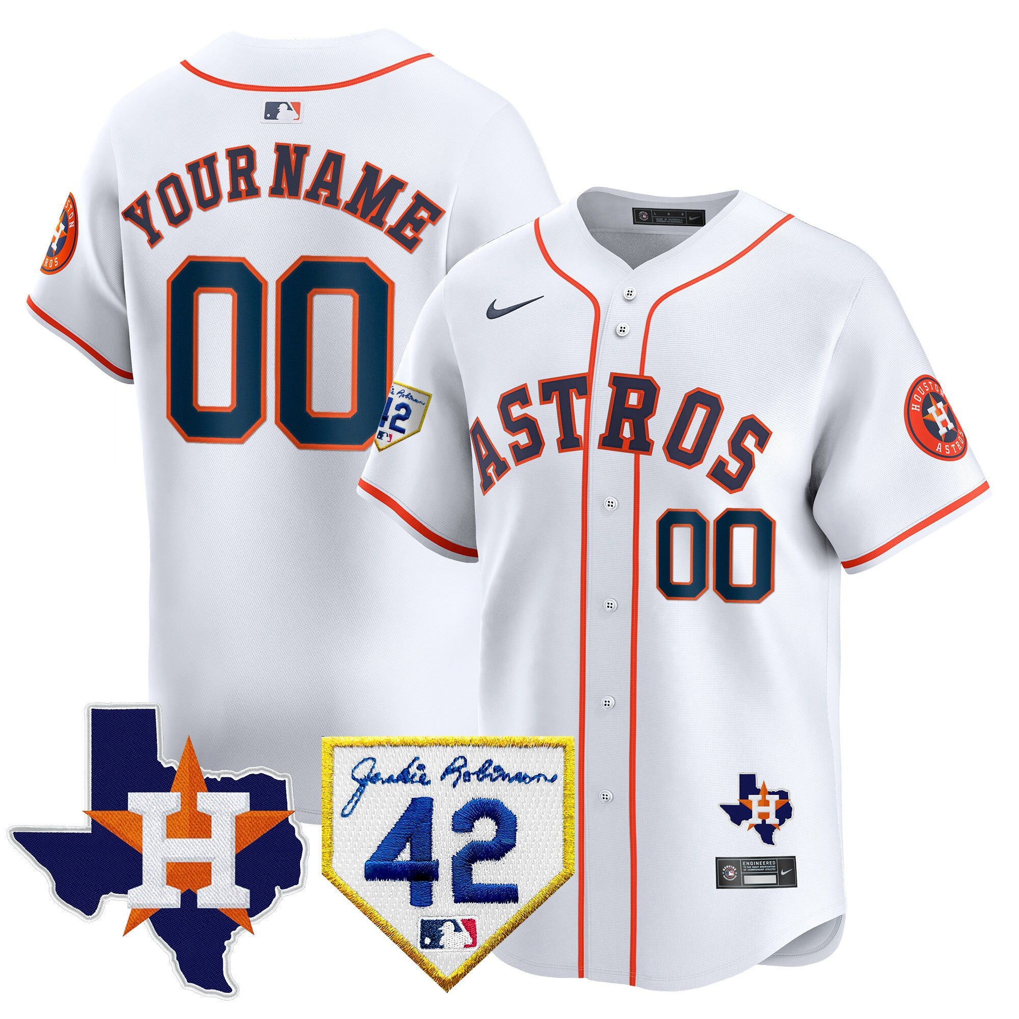 Houston 2024 Robinson & Texas Patch Vapor Premier Limited Custom Jersey