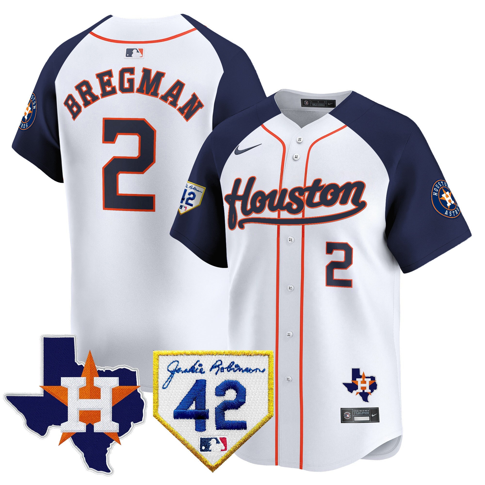 Men’s Houston 2024 Jackie Robinson Patch Vapor Premier Limited Jersey