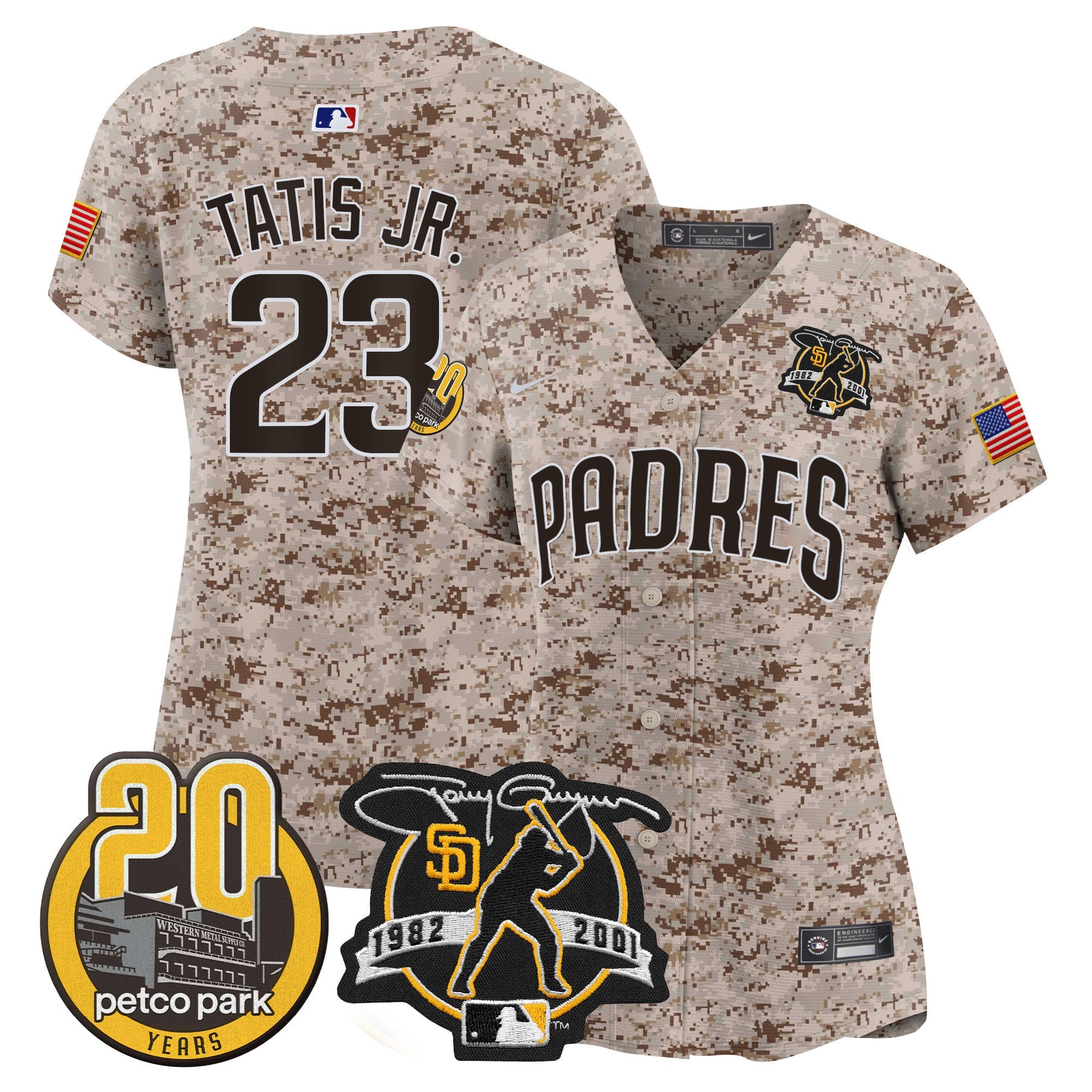 Women’s Tony Gwynn & Petco Park 20th Patch USMC Vapor Premier Limited Jersey