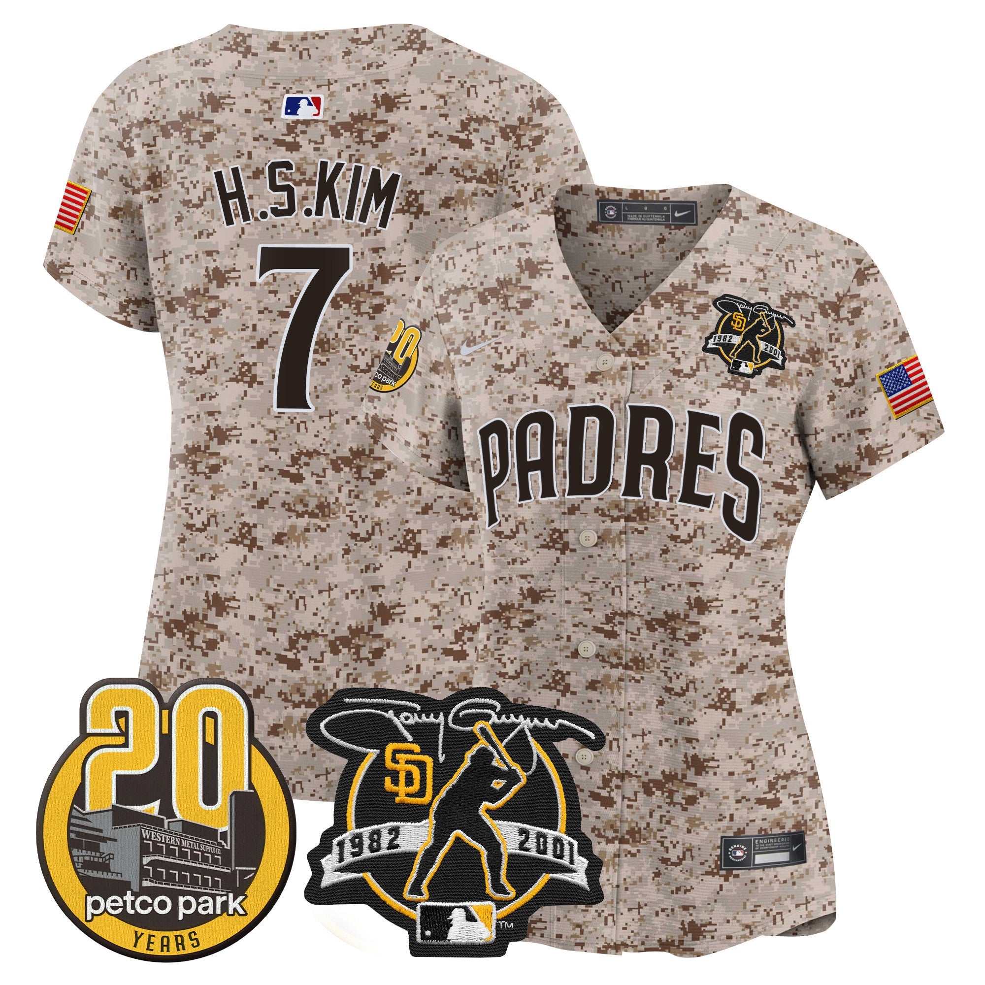 Women’s Tony Gwynn & Petco Park 20th Patch USMC Vapor Premier Limited Jersey