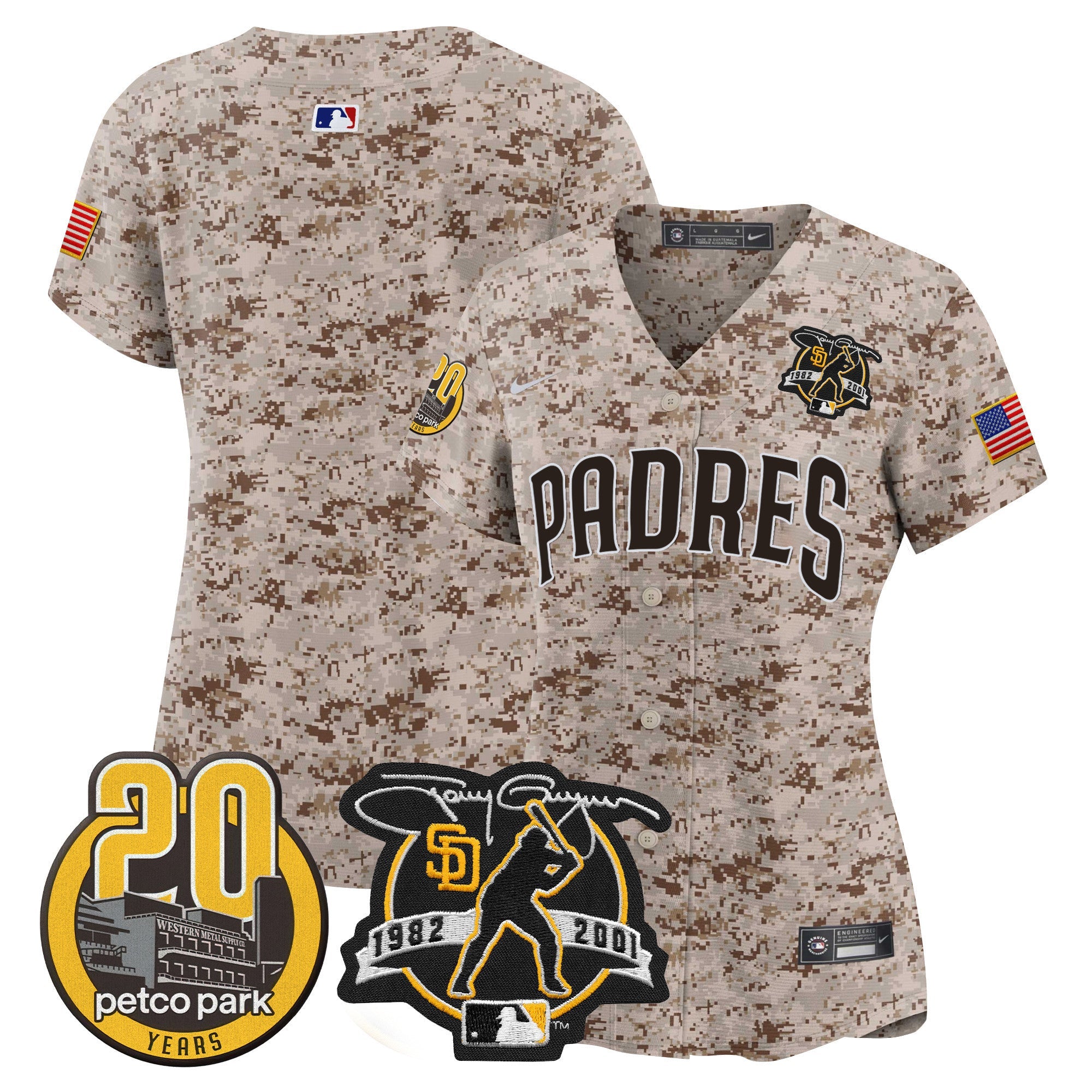 Women’s Tony Gwynn & Petco Park 20th Patch USMC Vapor Premier Limited Jersey