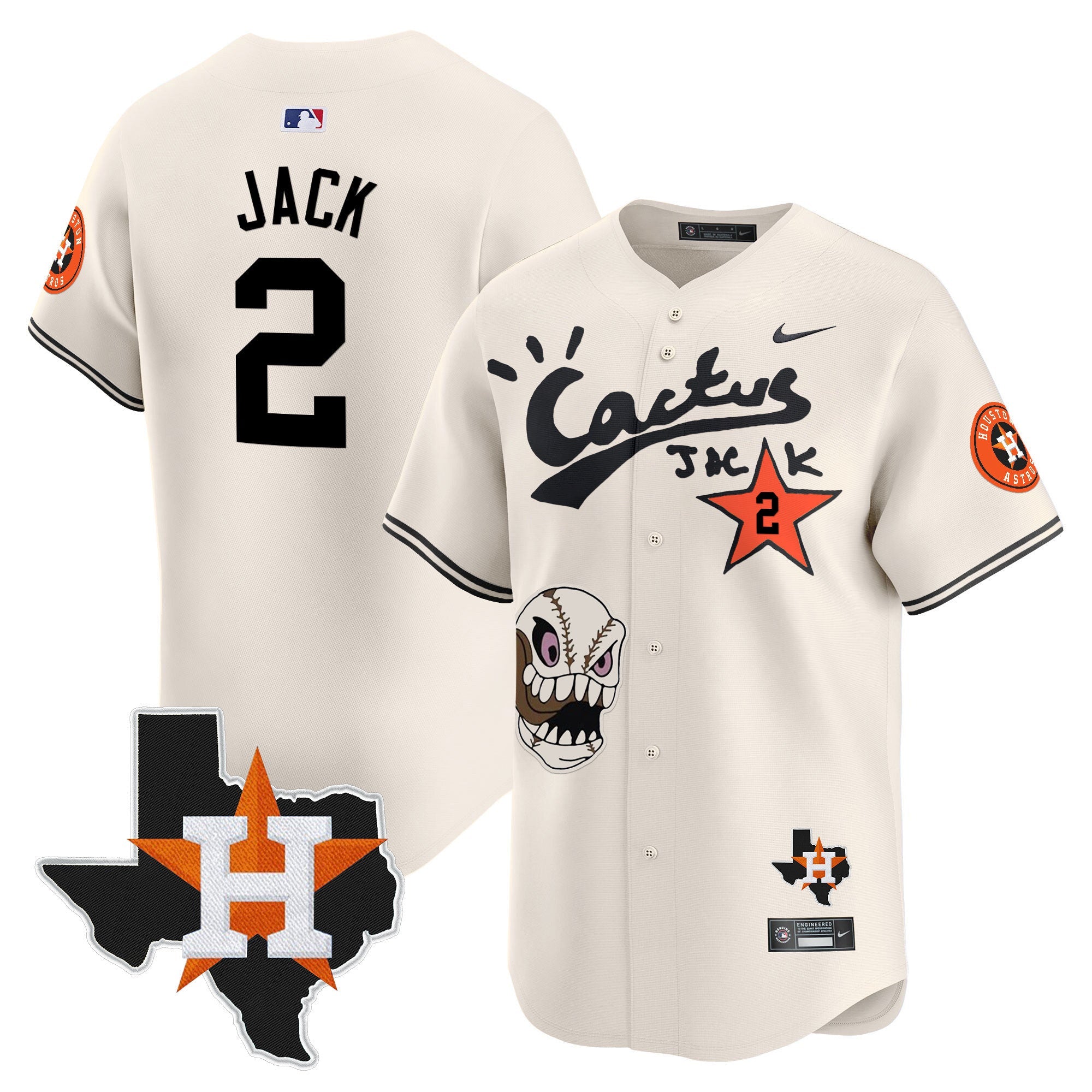 Men’s Houston Cactus Jack Patch Vapor Premier Limited Jersey