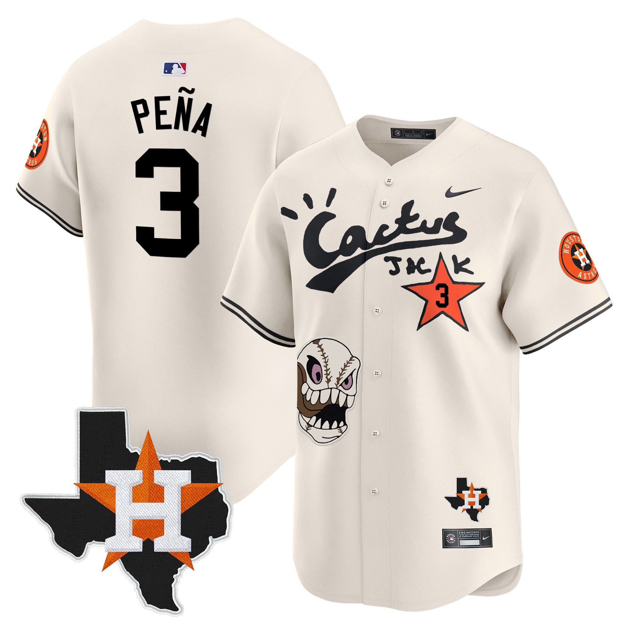 Men’s Houston Cactus Jack Patch Vapor Premier Limited Jersey