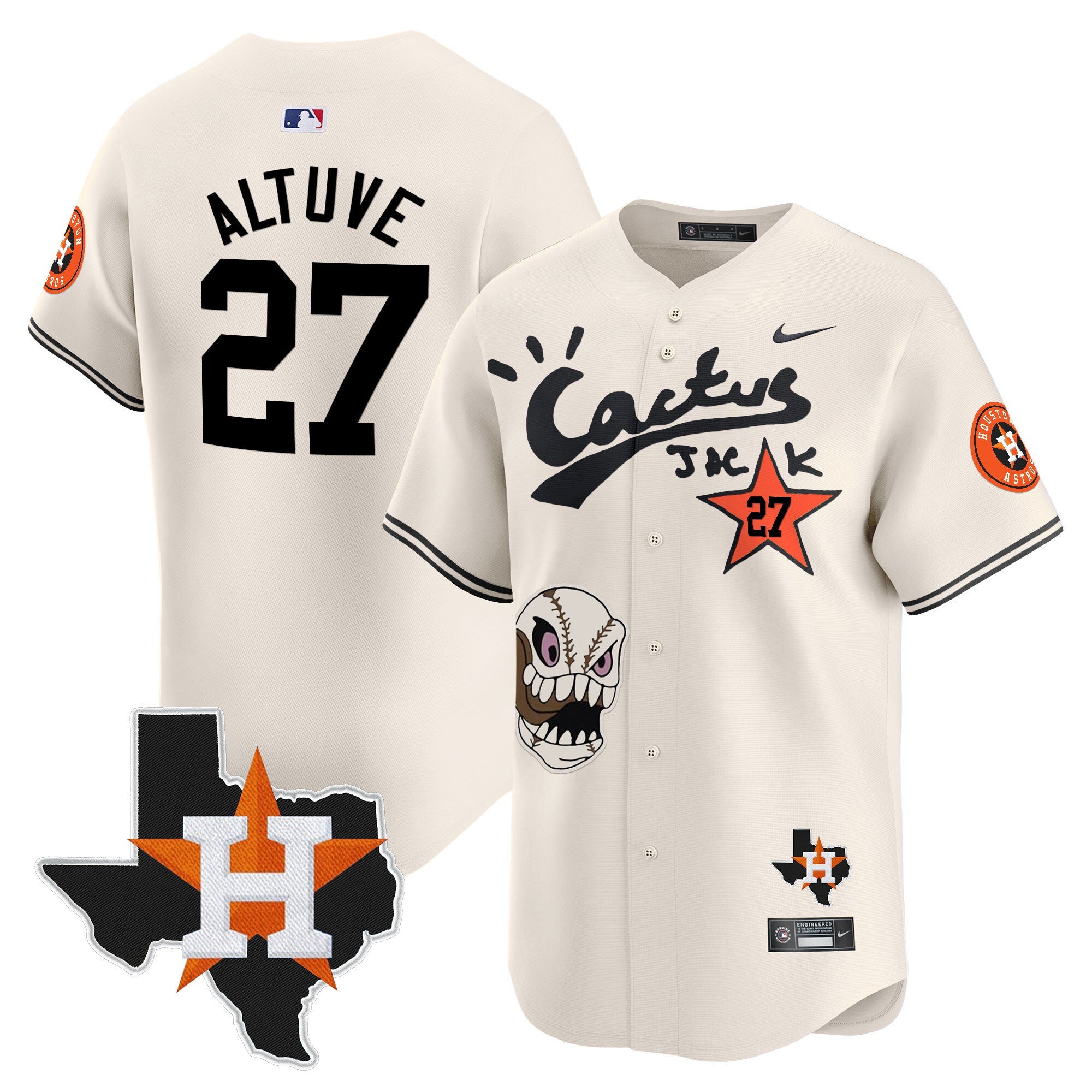 Men’s Houston Cactus Jack Patch Vapor Premier Limited Jersey