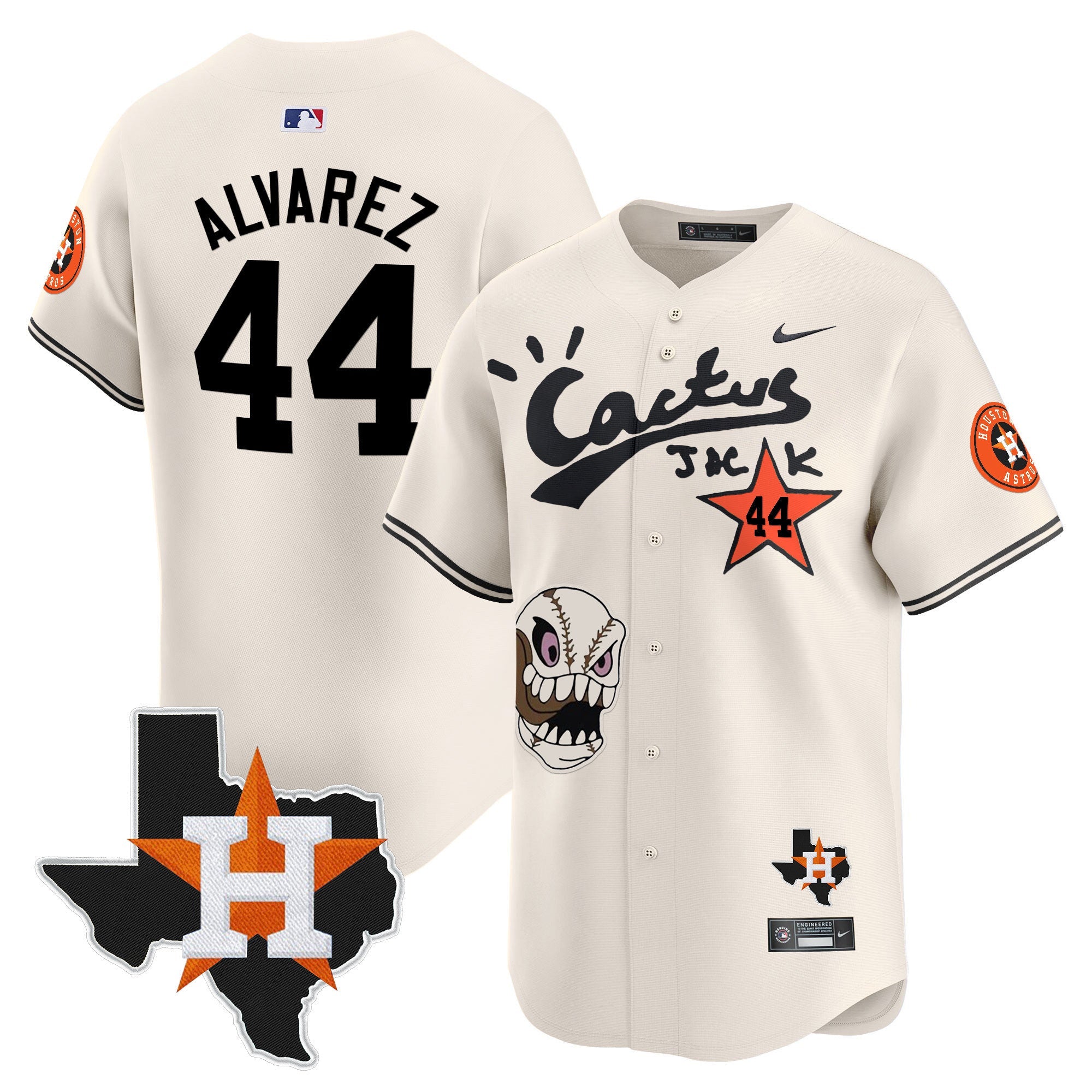 Men’s Houston Cactus Jack Patch Vapor Premier Limited Jersey