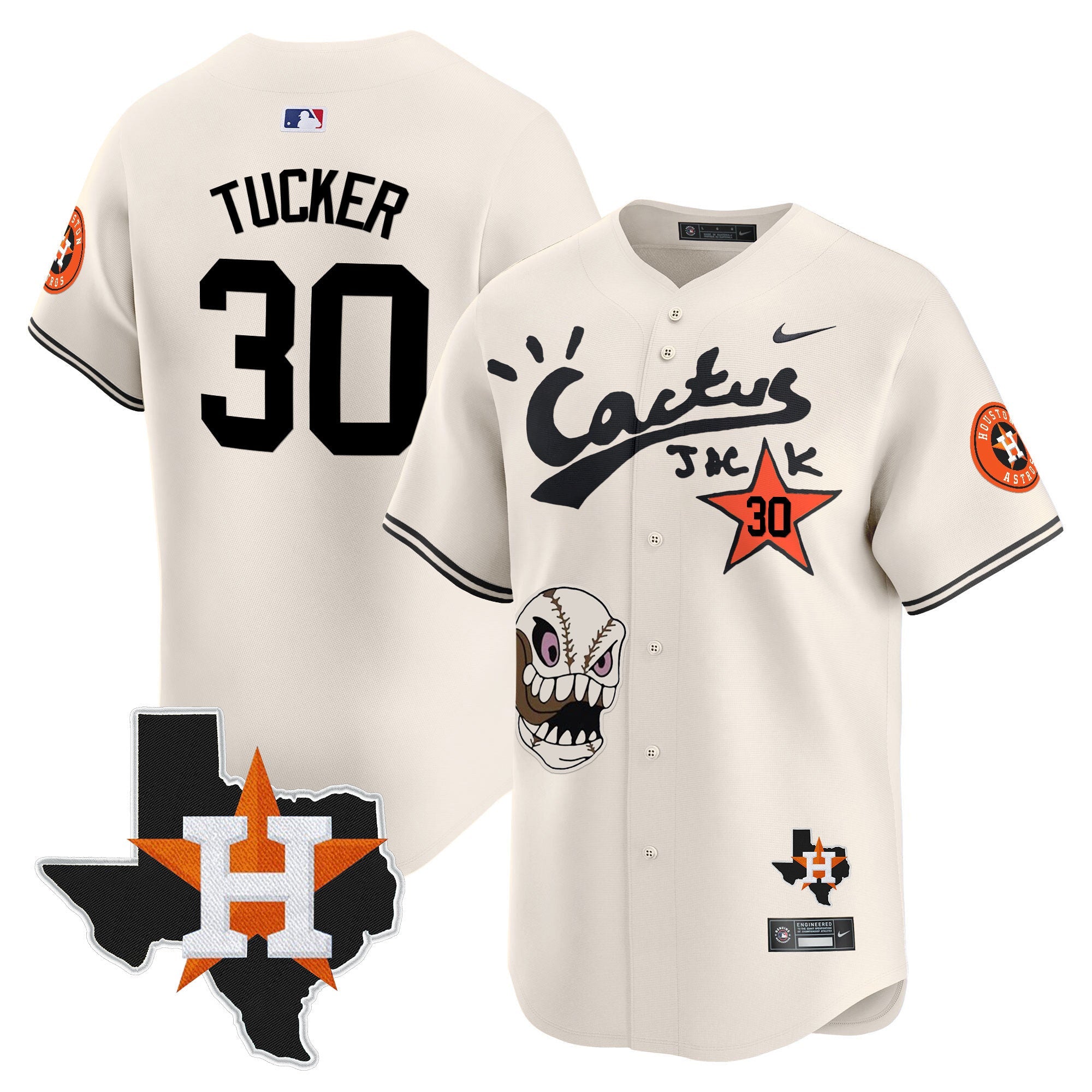 Men’s Houston Cactus Jack Patch Vapor Premier Limited Jersey