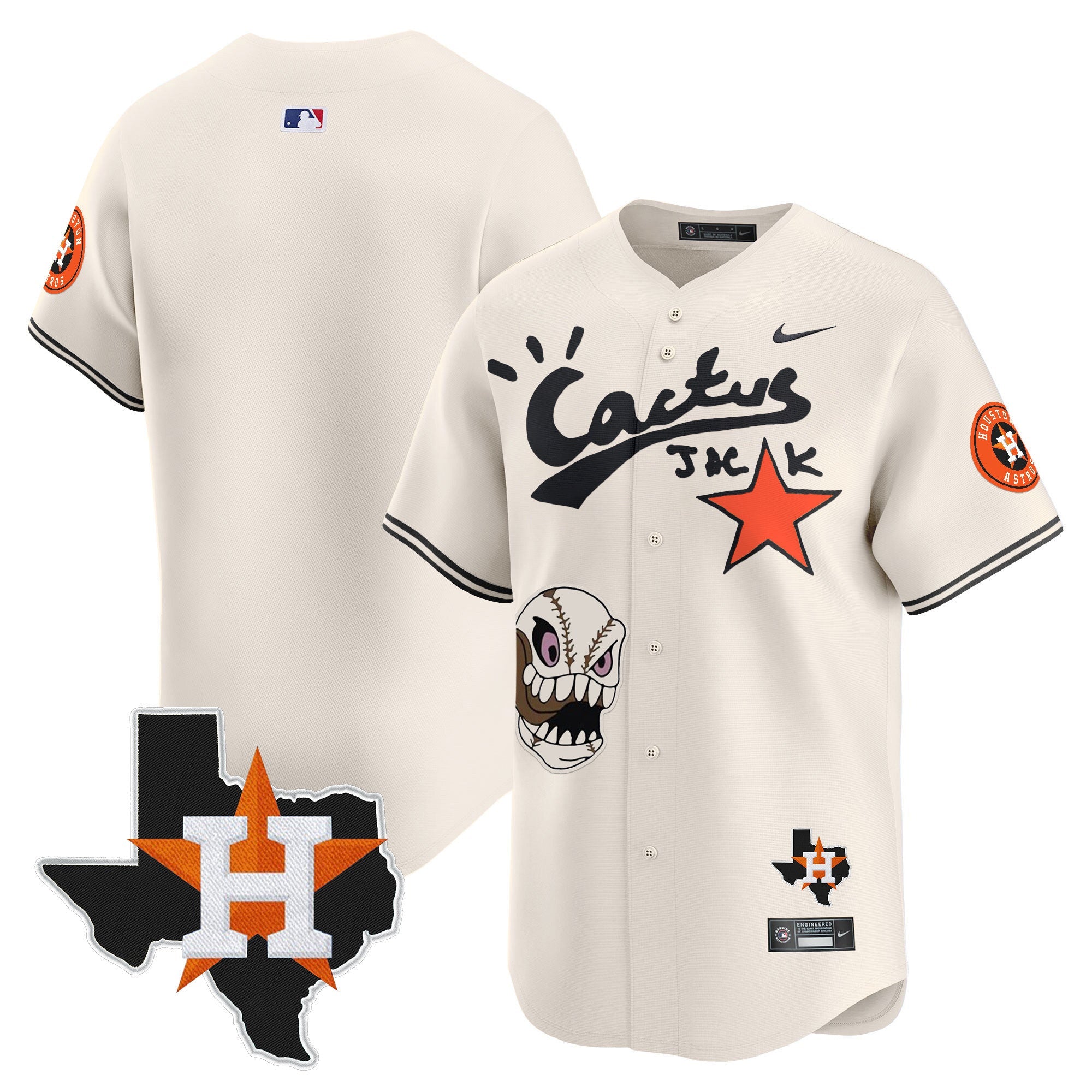 Men’s Houston Cactus Jack Patch Vapor Premier Limited Jersey