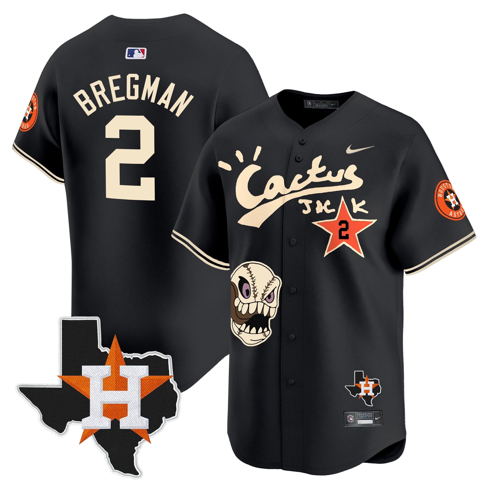 Men’s Houston Cactus Jack Patch Vapor Premier Limited Jersey