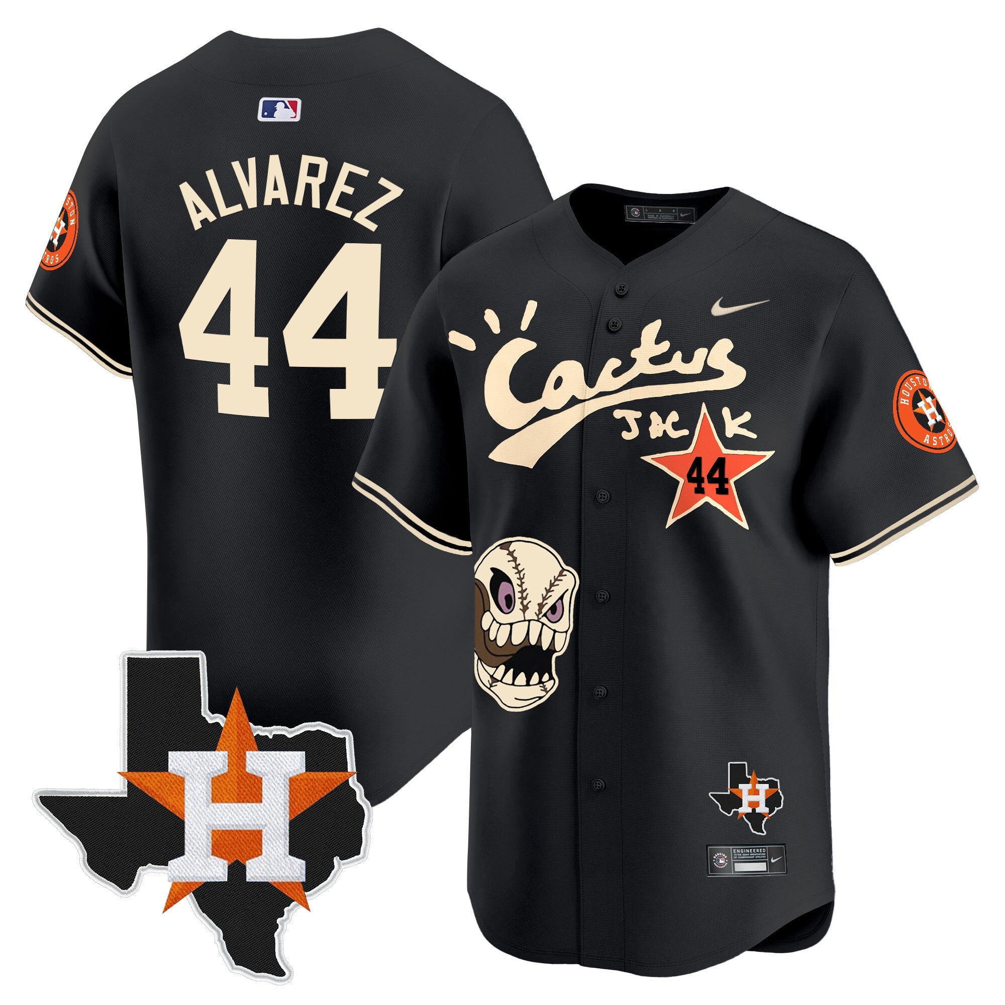 Men’s Houston Cactus Jack Patch Vapor Premier Limited Jersey