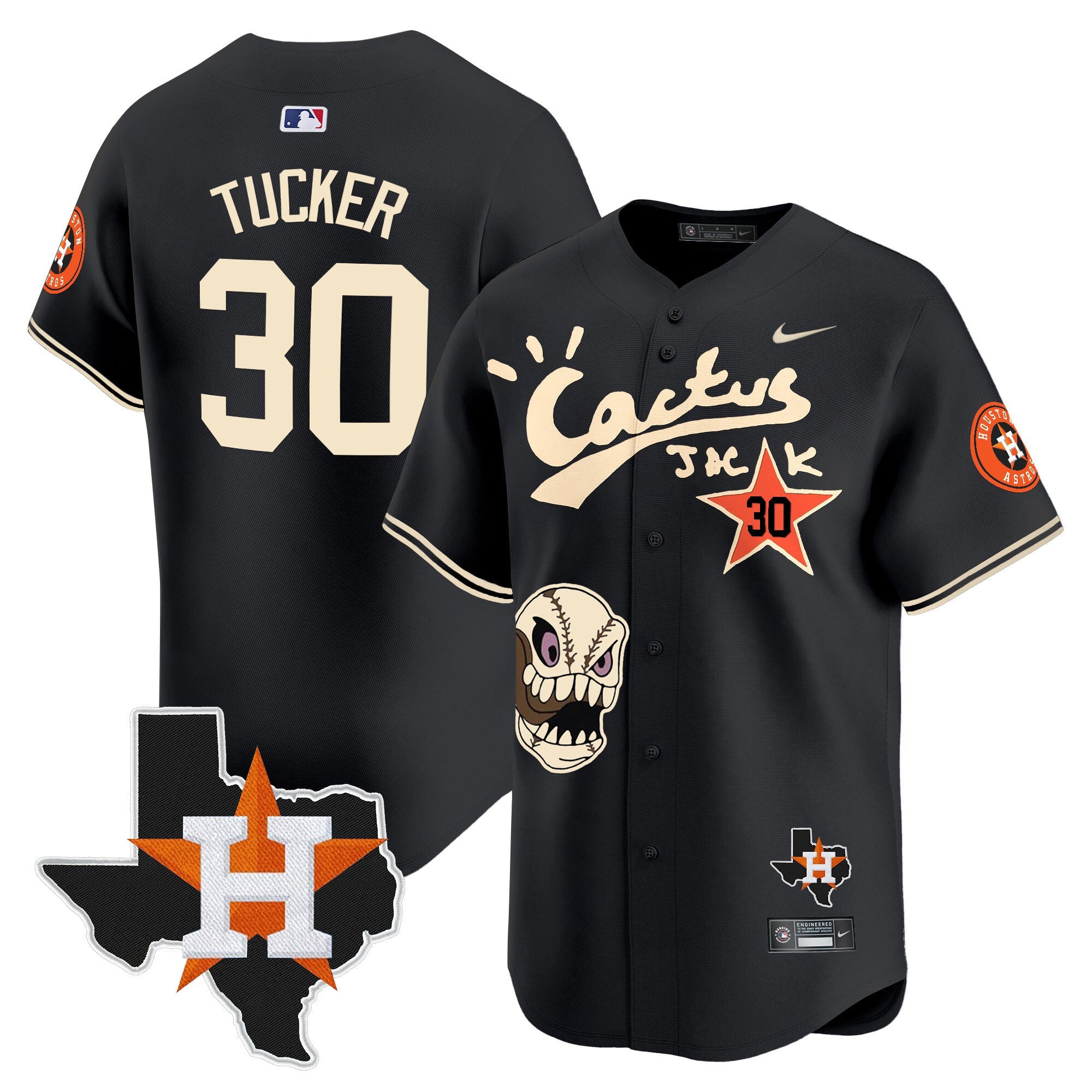 Men’s Houston Cactus Jack Patch Vapor Premier Limited Jersey