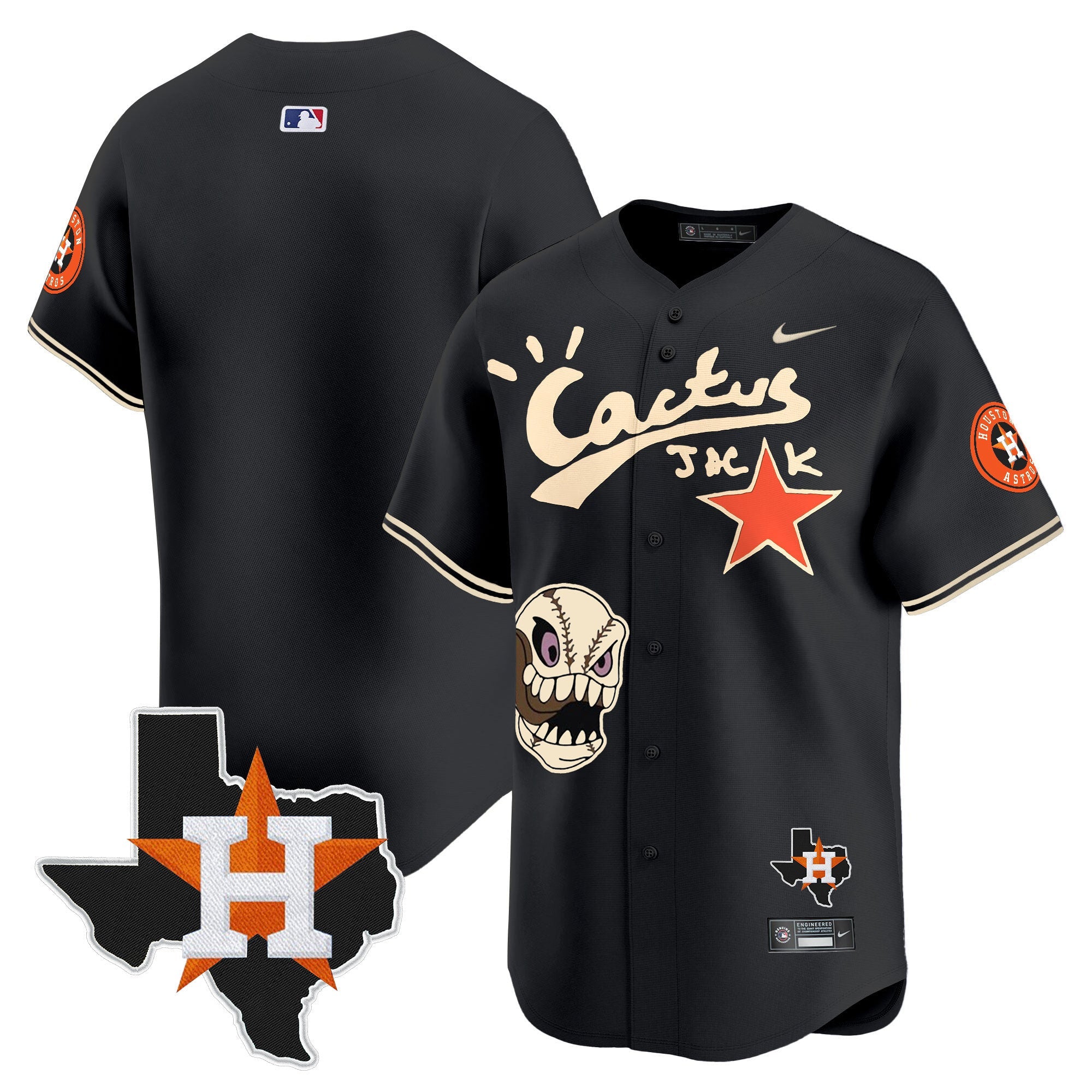 Men’s Houston Cactus Jack Patch Vapor Premier Limited Jersey