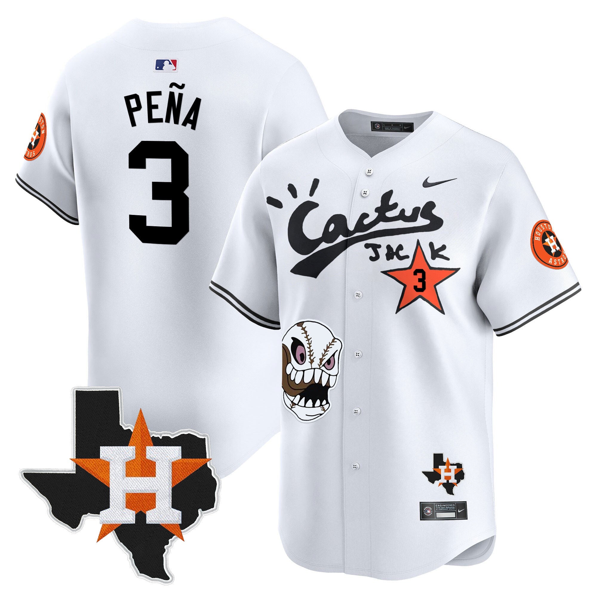 Men’s Houston Cactus Jack Patch Vapor Premier Limited Jersey