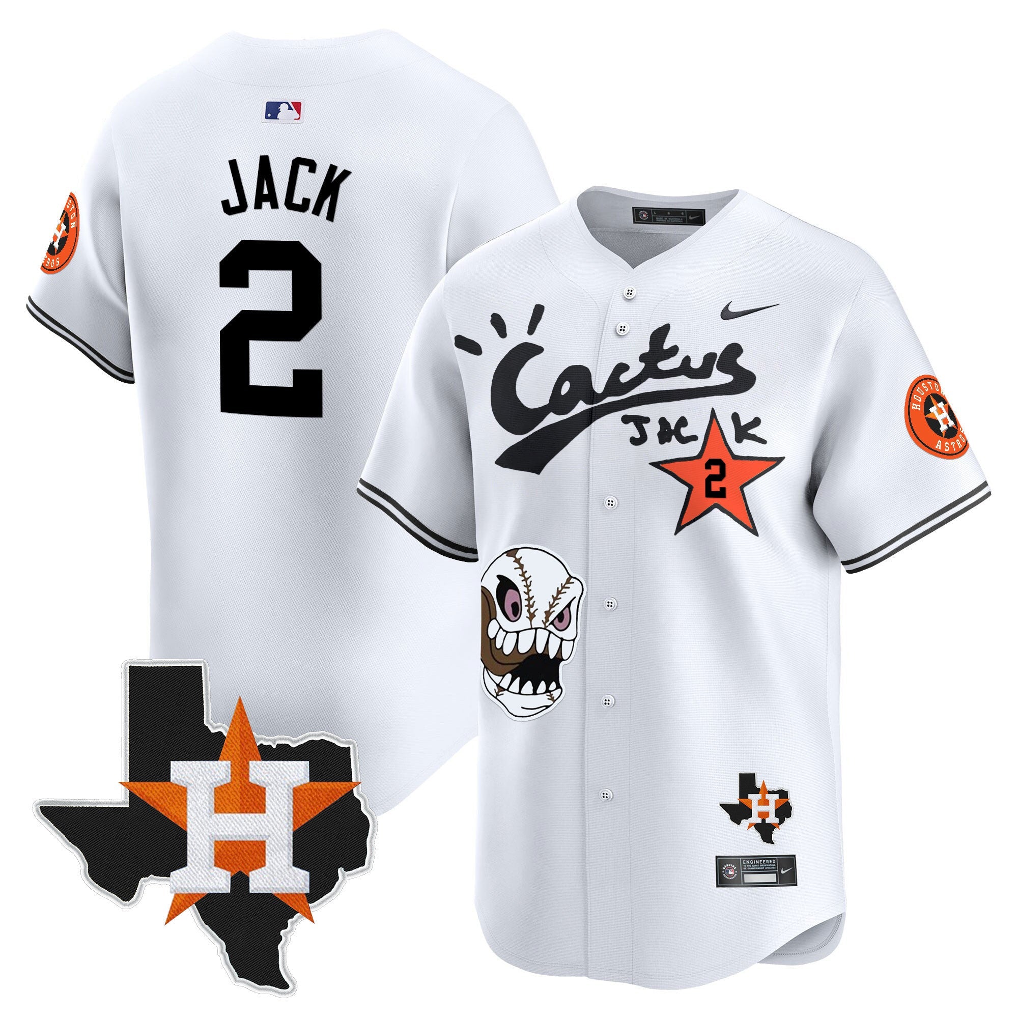 Men’s Houston Cactus Jack Patch Vapor Premier Limited Jersey