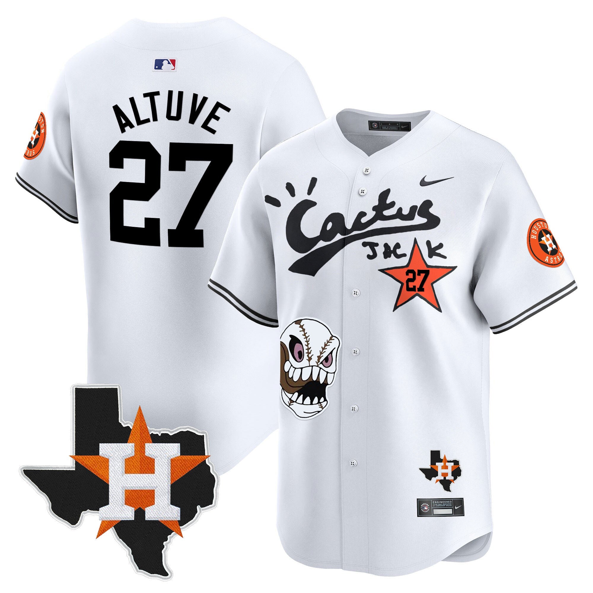 Men’s Houston Cactus Jack Patch Vapor Premier Limited Jersey
