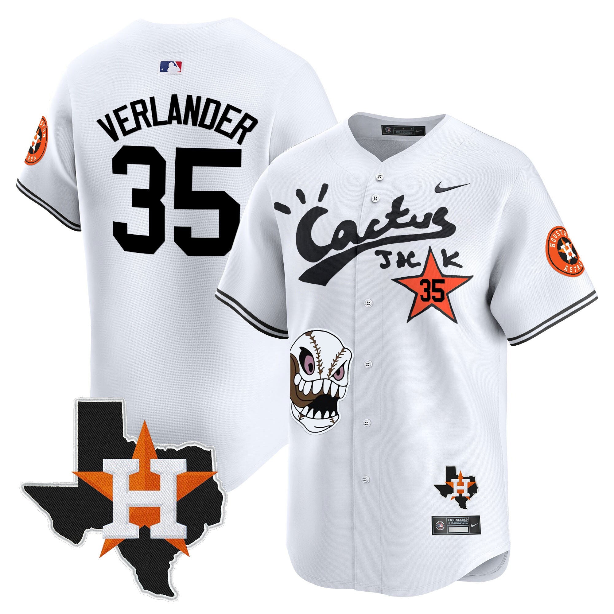 Men’s Houston Cactus Jack Patch Vapor Premier Limited Jersey