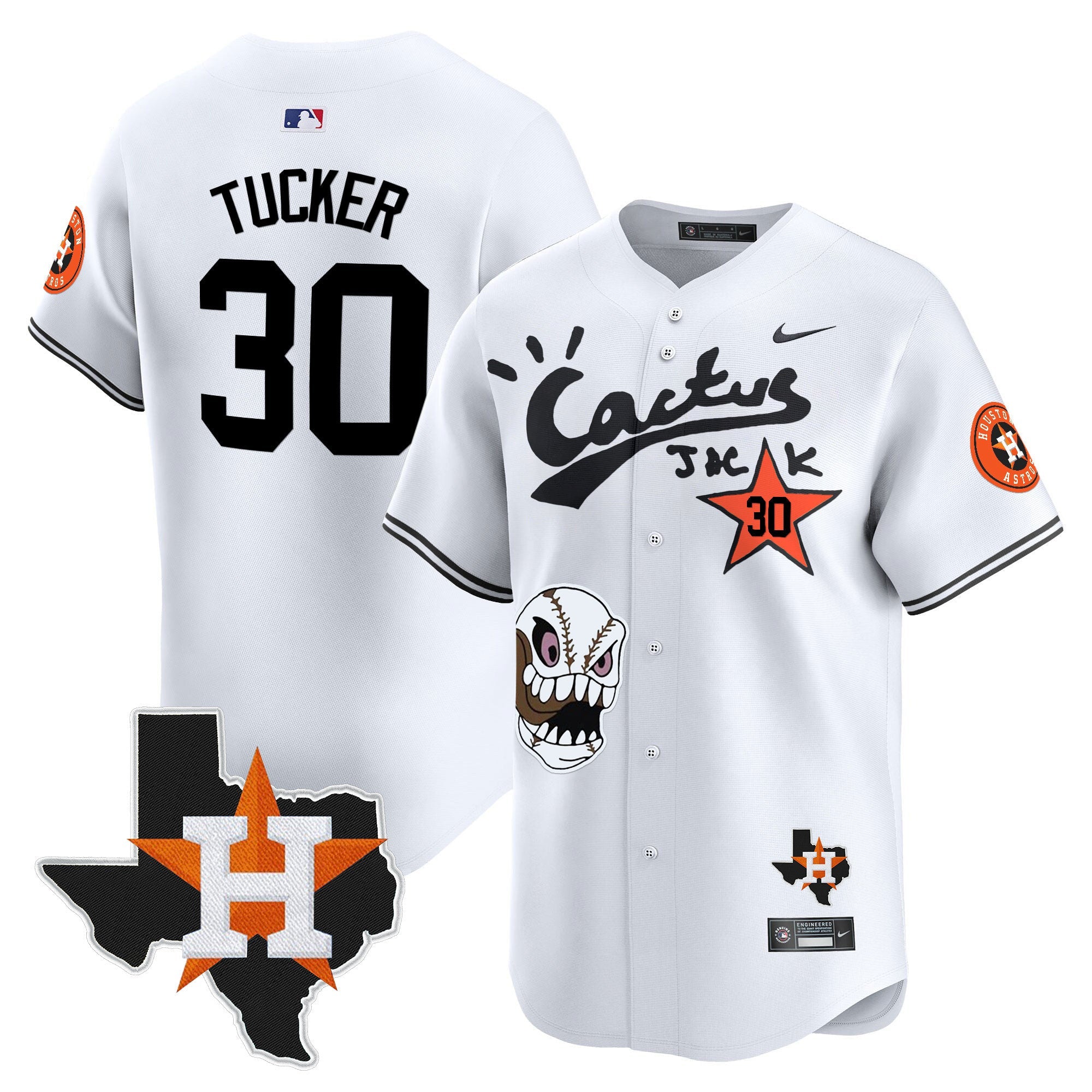 Men’s Houston Cactus Jack Patch Vapor Premier Limited Jersey