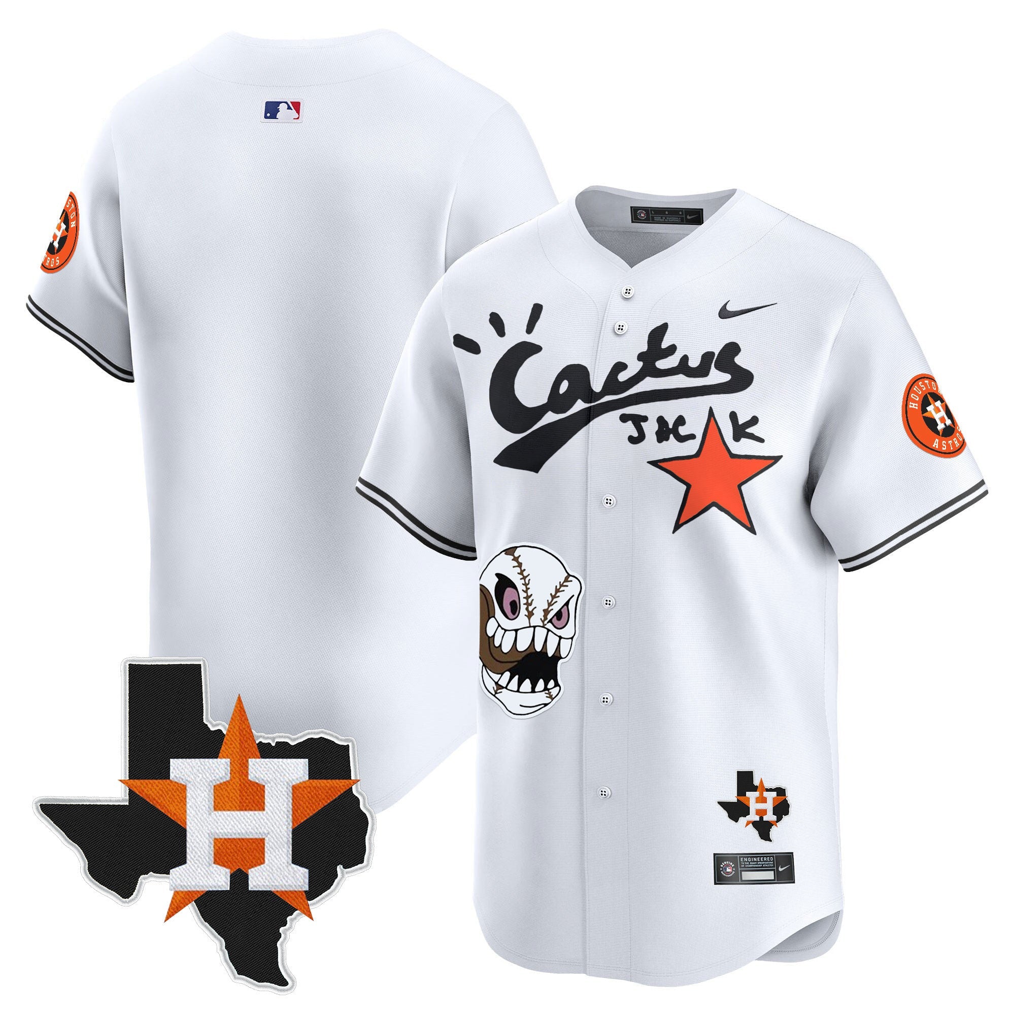 Men’s Houston Cactus Jack Patch Vapor Premier Limited Jersey