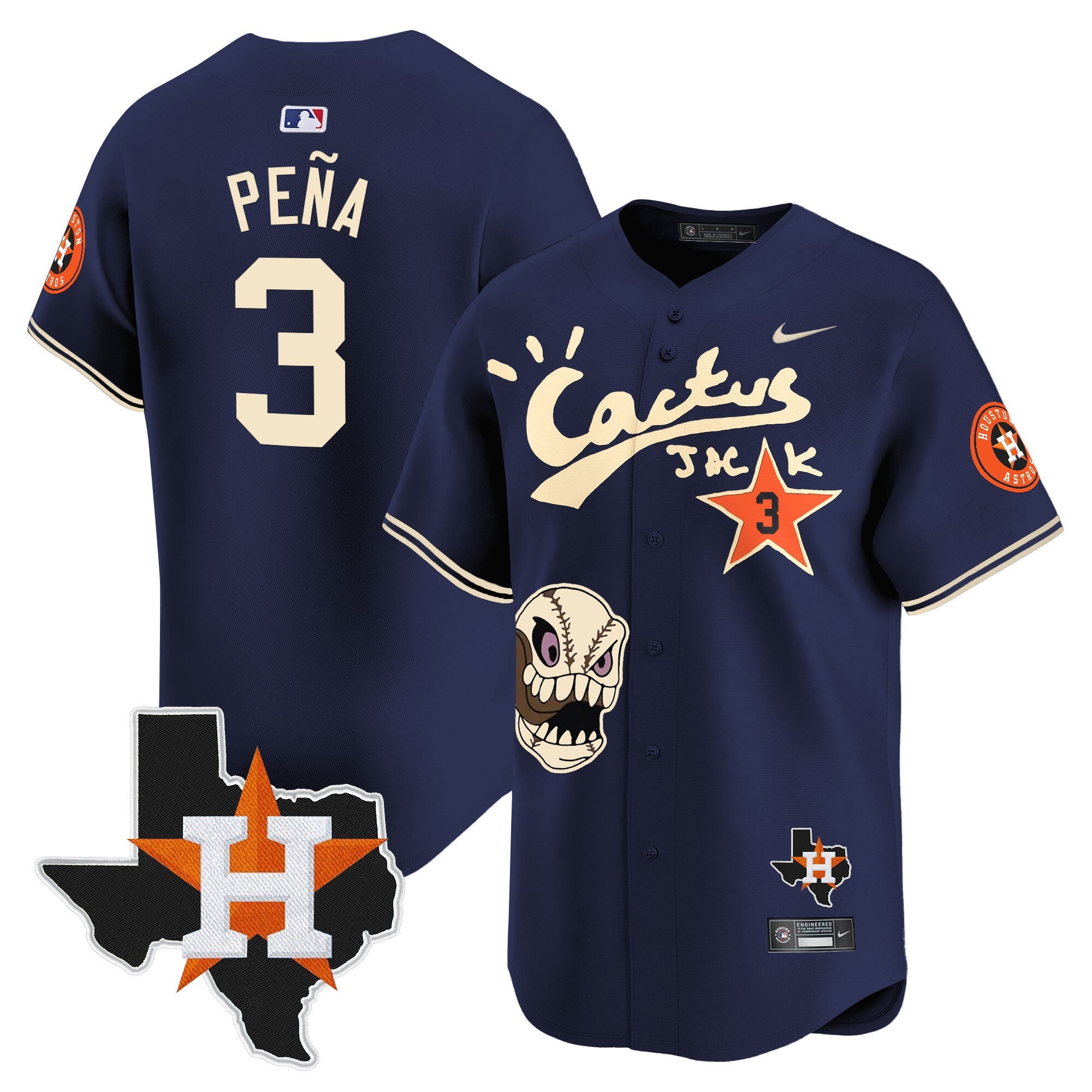 Men’s Houston Cactus Jack Patch Vapor Premier Limited Jersey