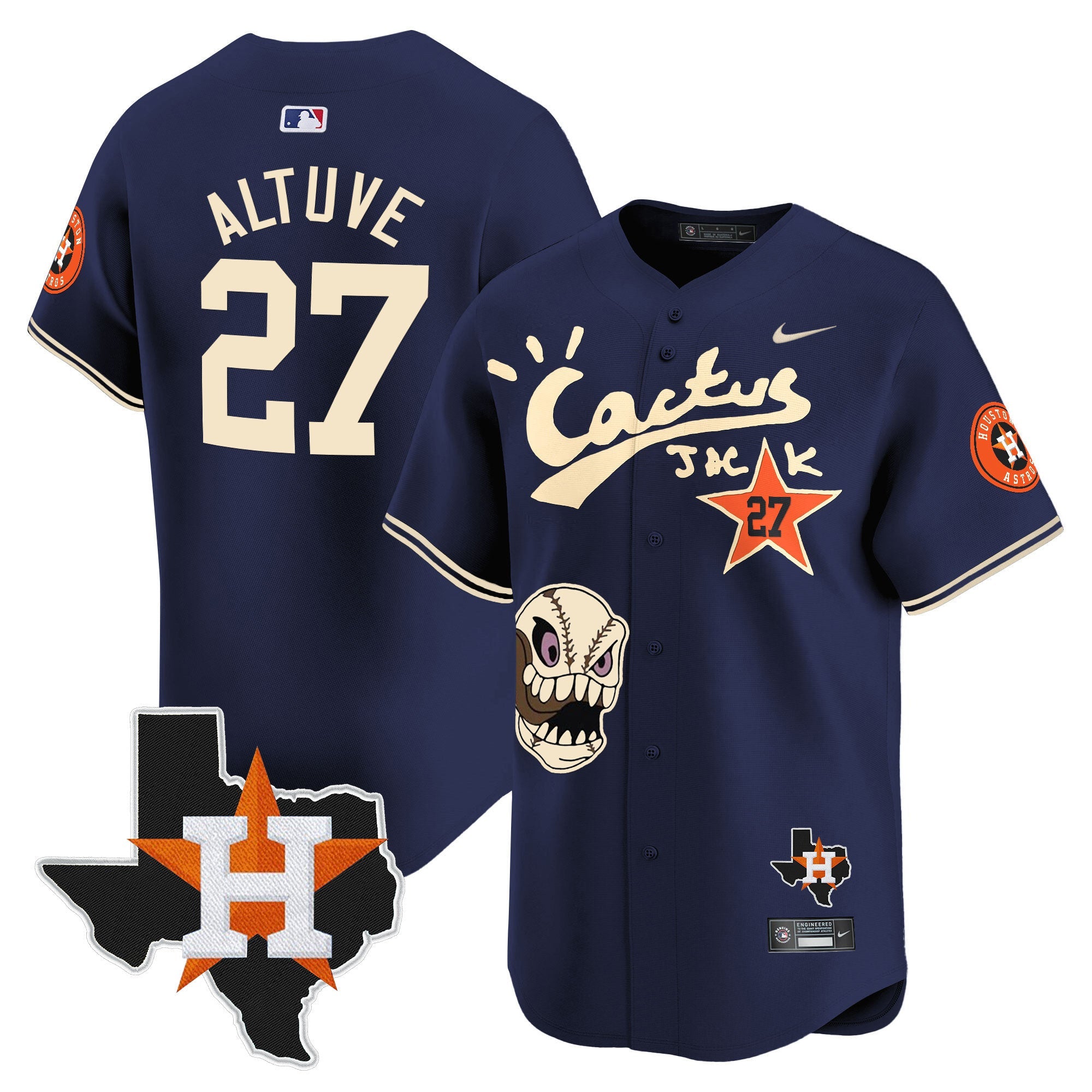 Men’s Houston Cactus Jack Patch Vapor Premier Limited Jersey