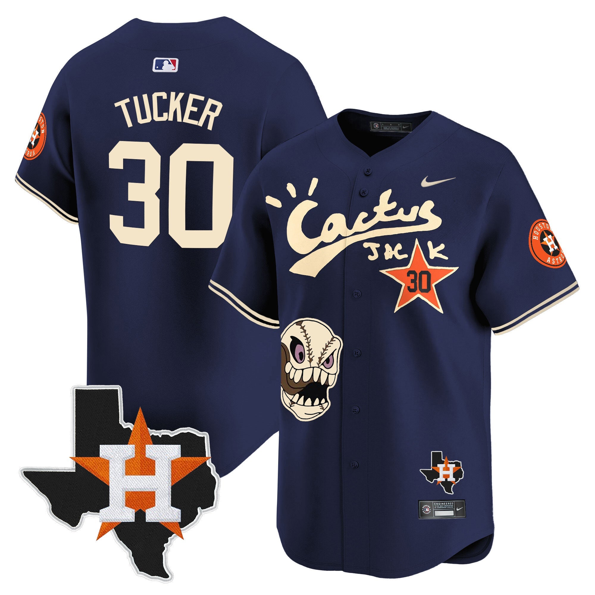 Men’s Houston Cactus Jack Patch Vapor Premier Limited Jersey