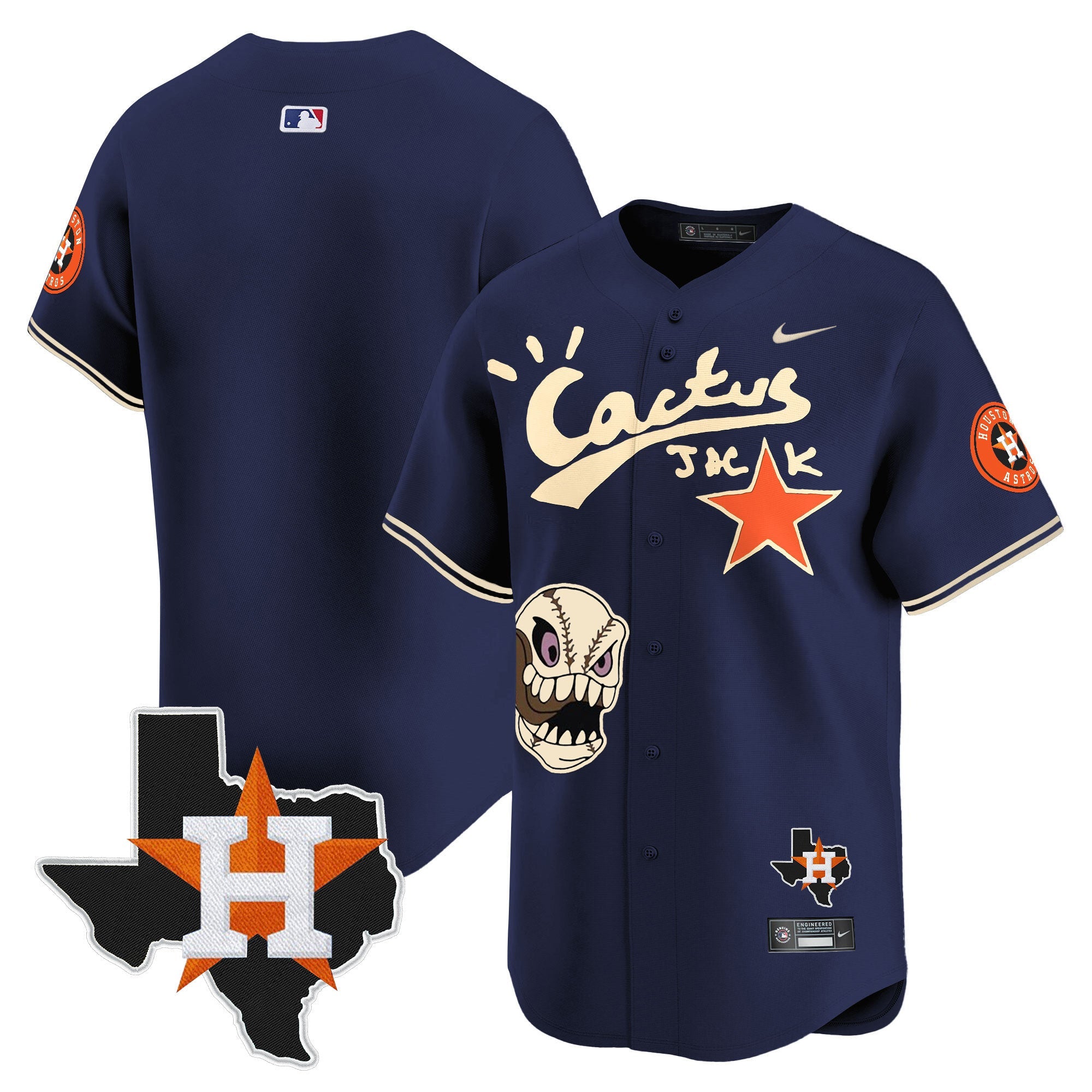 Men’s Houston Cactus Jack Patch Vapor Premier Limited Jersey