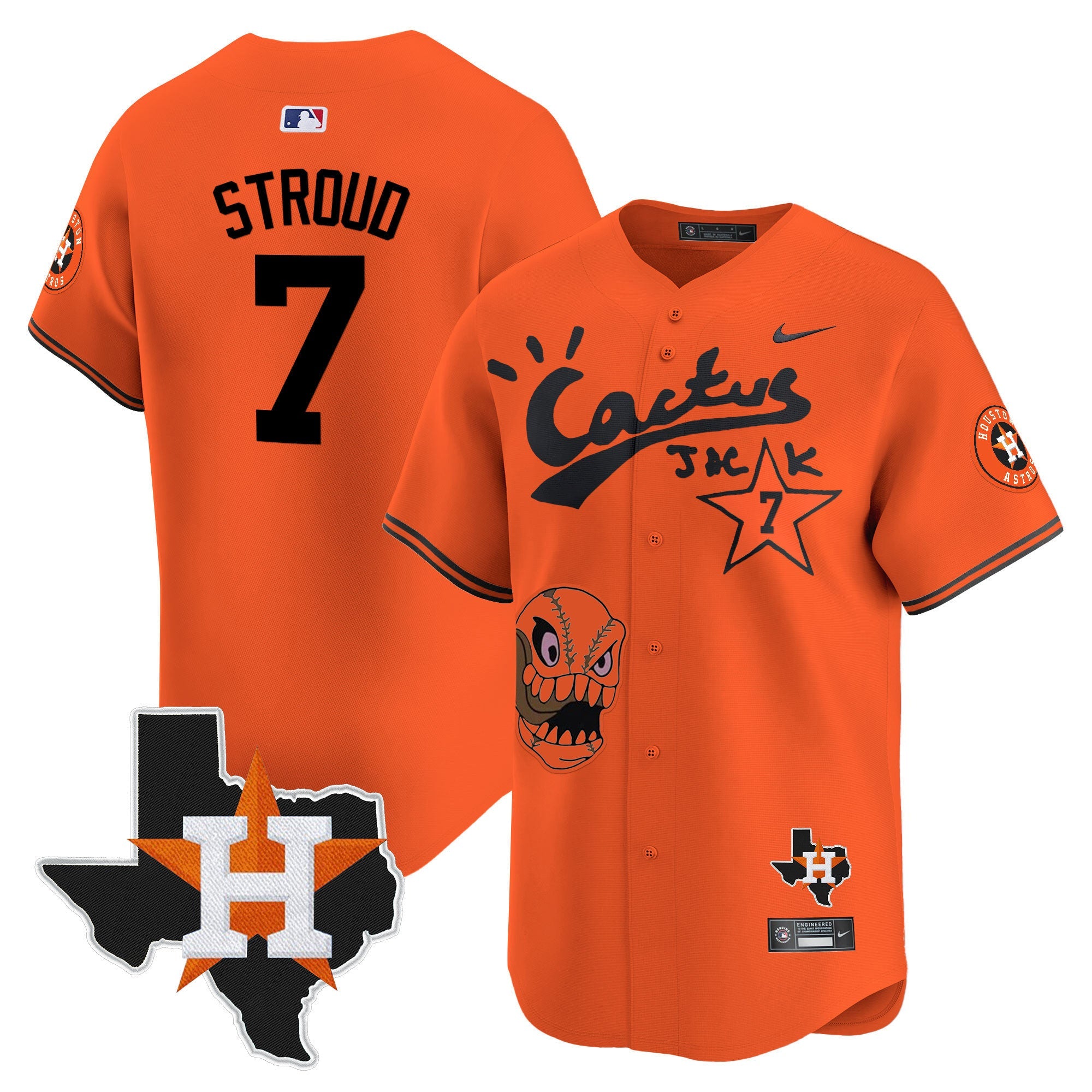 Men’s Houston Cactus Jack Patch Vapor Premier Limited Jersey