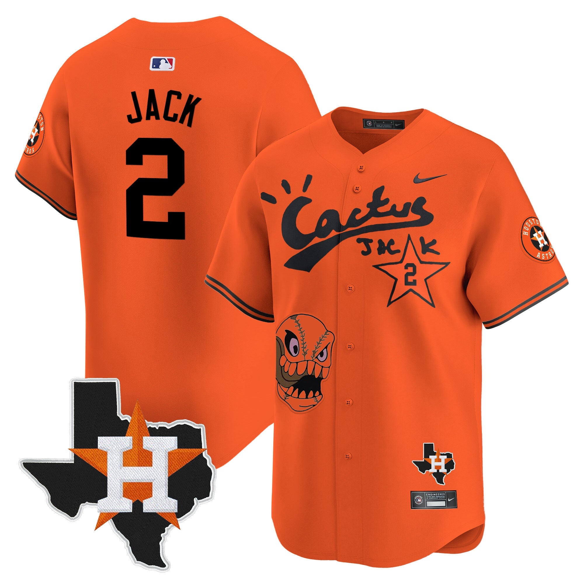Men’s Houston Cactus Jack Patch Vapor Premier Limited Jersey