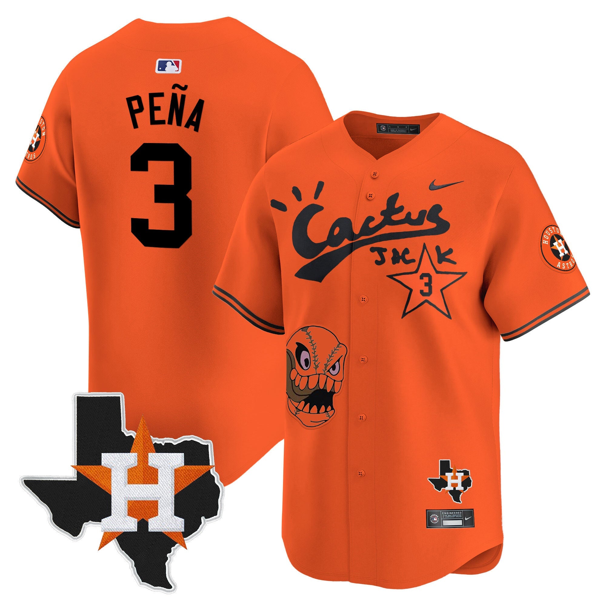 Men’s Houston Cactus Jack Patch Vapor Premier Limited Jersey