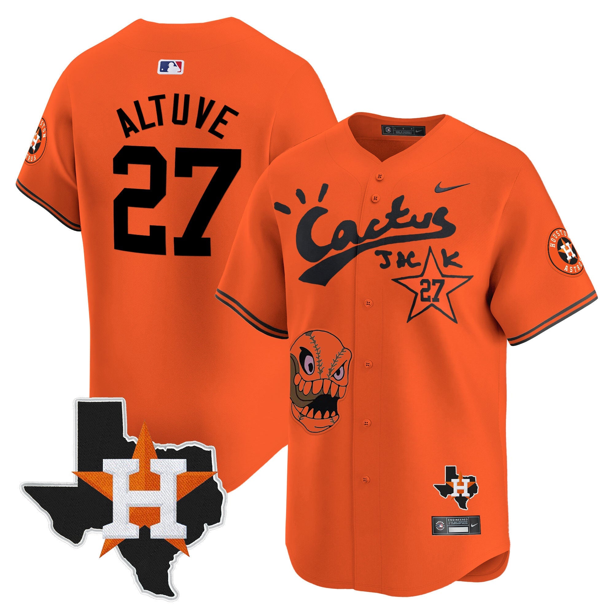Men’s Houston Cactus Jack Patch Vapor Premier Limited Jersey