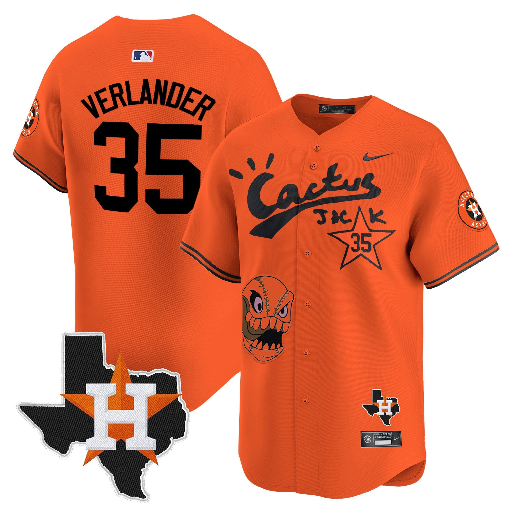 Men’s Houston Cactus Jack Patch Vapor Premier Limited Jersey