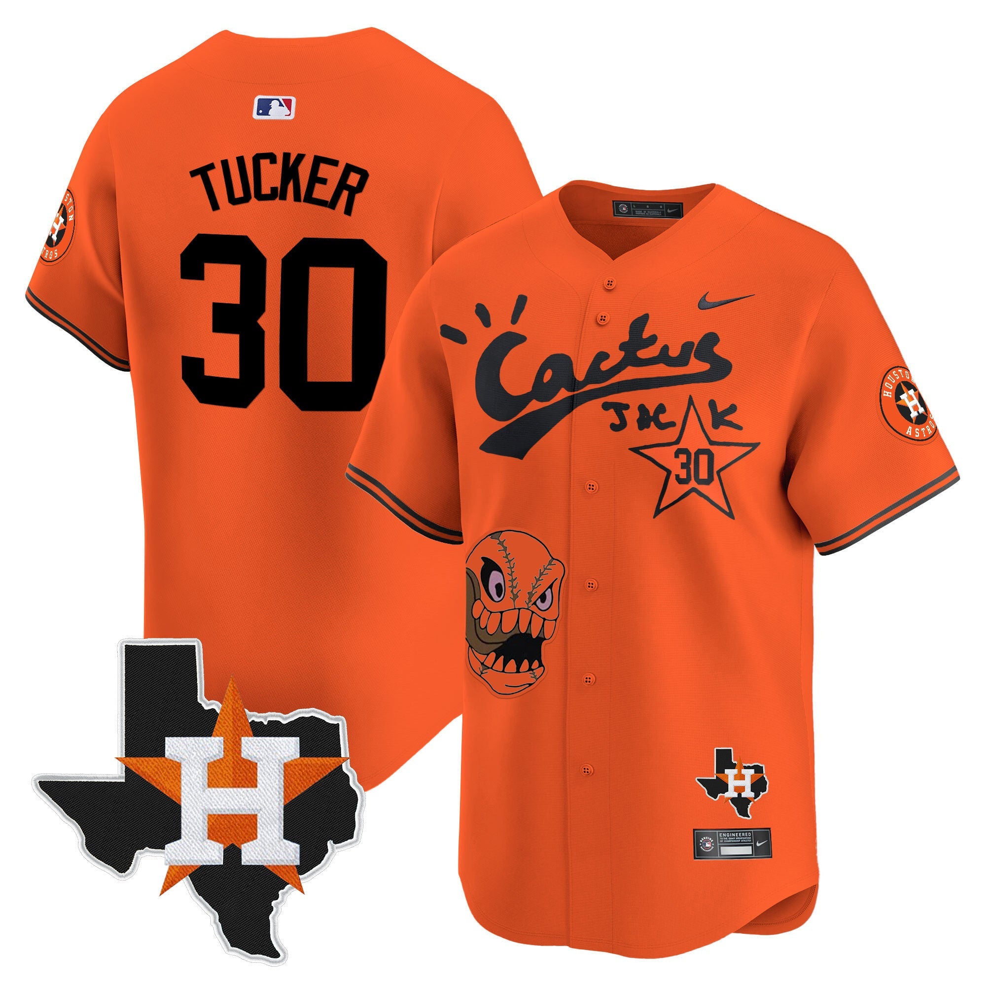 Men’s Houston Cactus Jack Patch Vapor Premier Limited Jersey