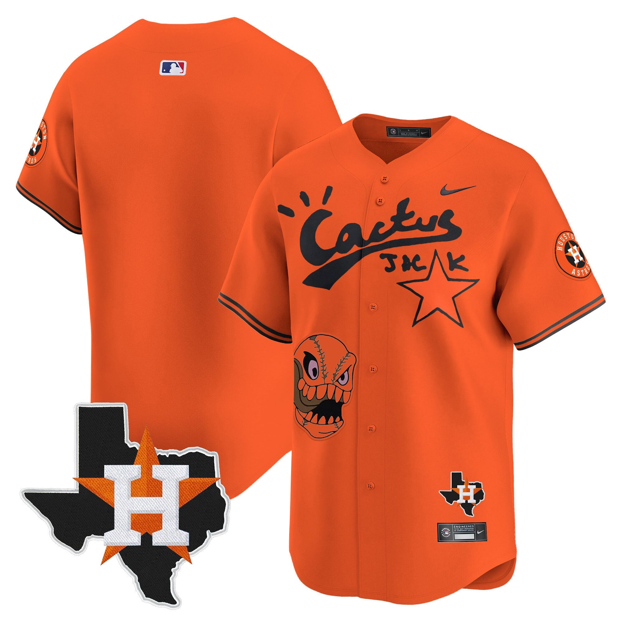 Men’s Houston Cactus Jack Patch Vapor Premier Limited Jersey
