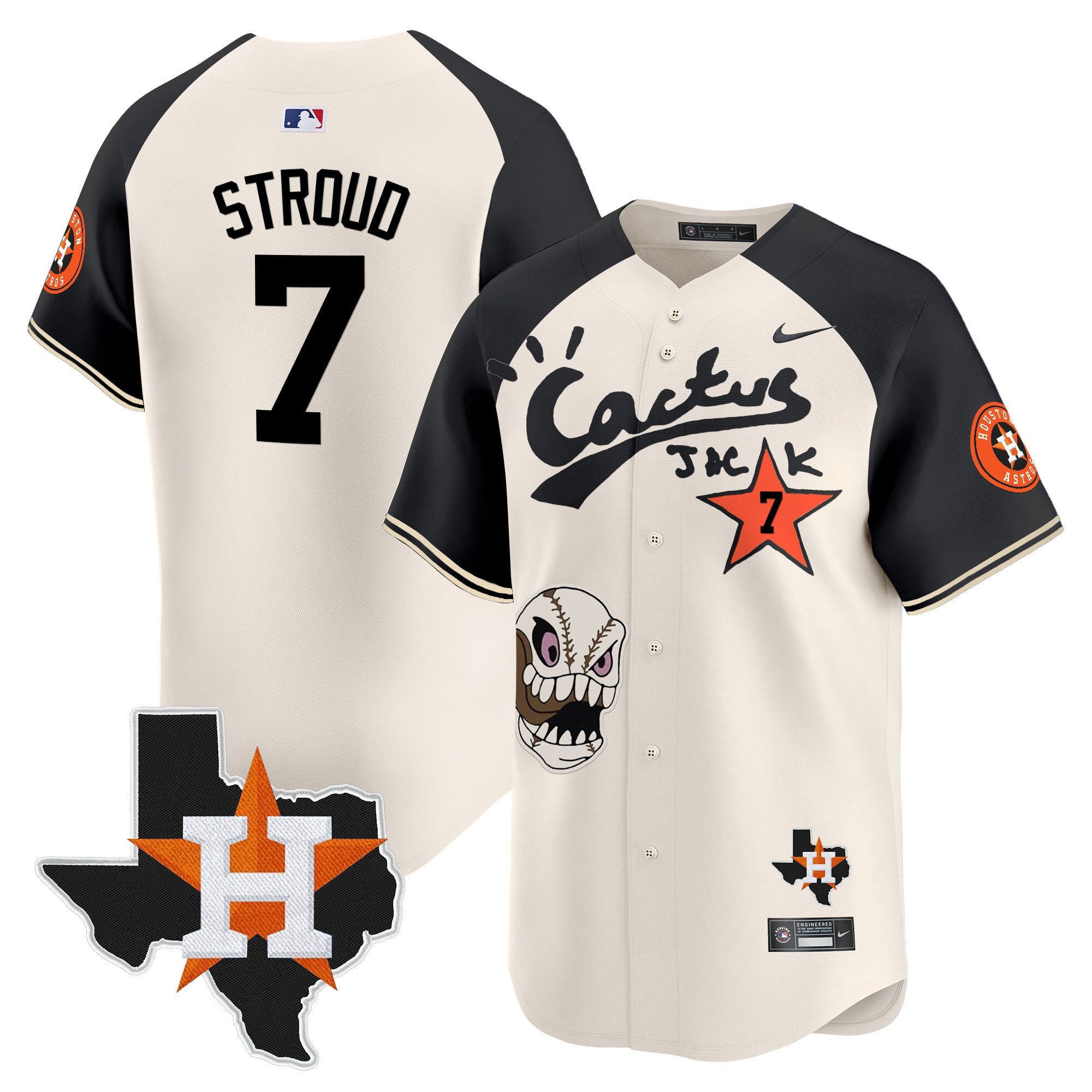 Men’s Houston Cactus Jack Patch Vapor Premier Limited Jersey