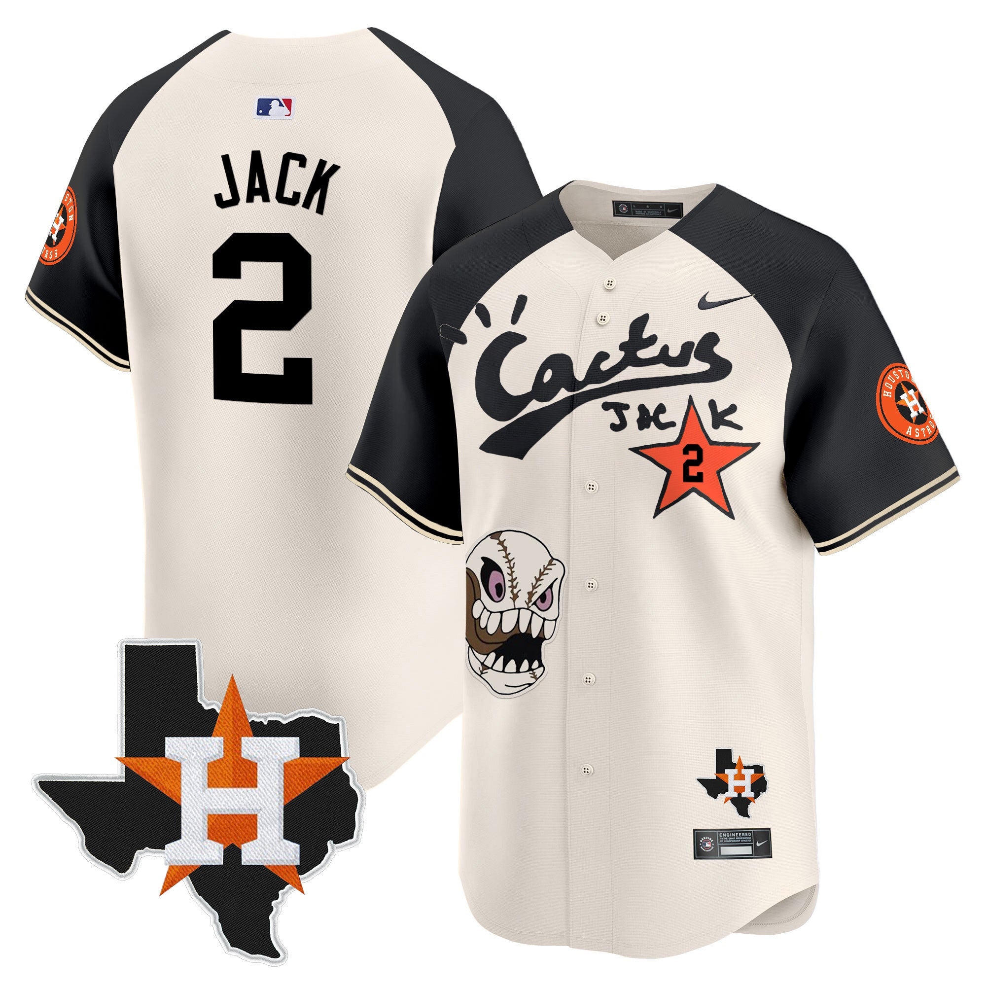 Men’s Houston Cactus Jack Patch Vapor Premier Limited Jersey