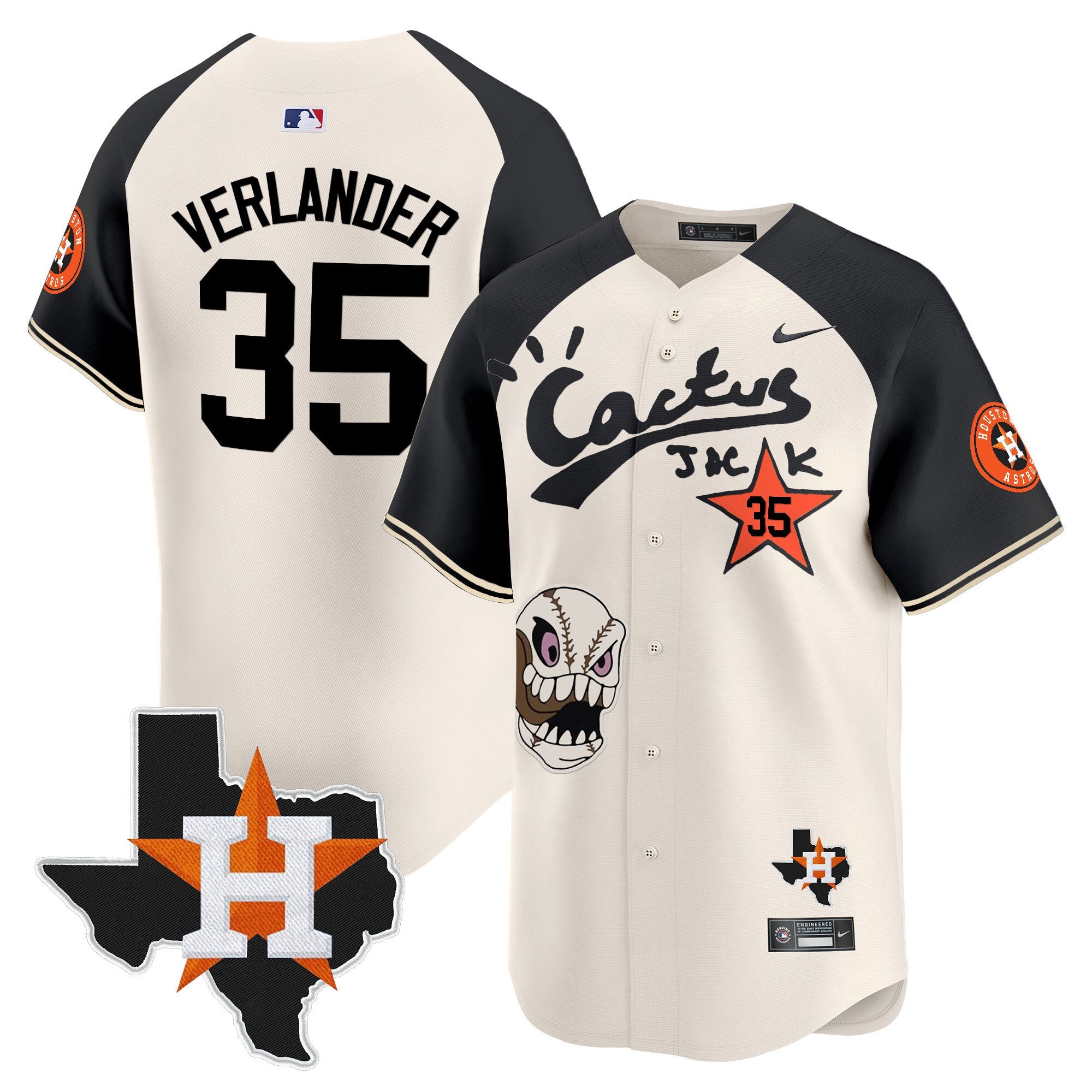 Men’s Houston Cactus Jack Patch Vapor Premier Limited Jersey