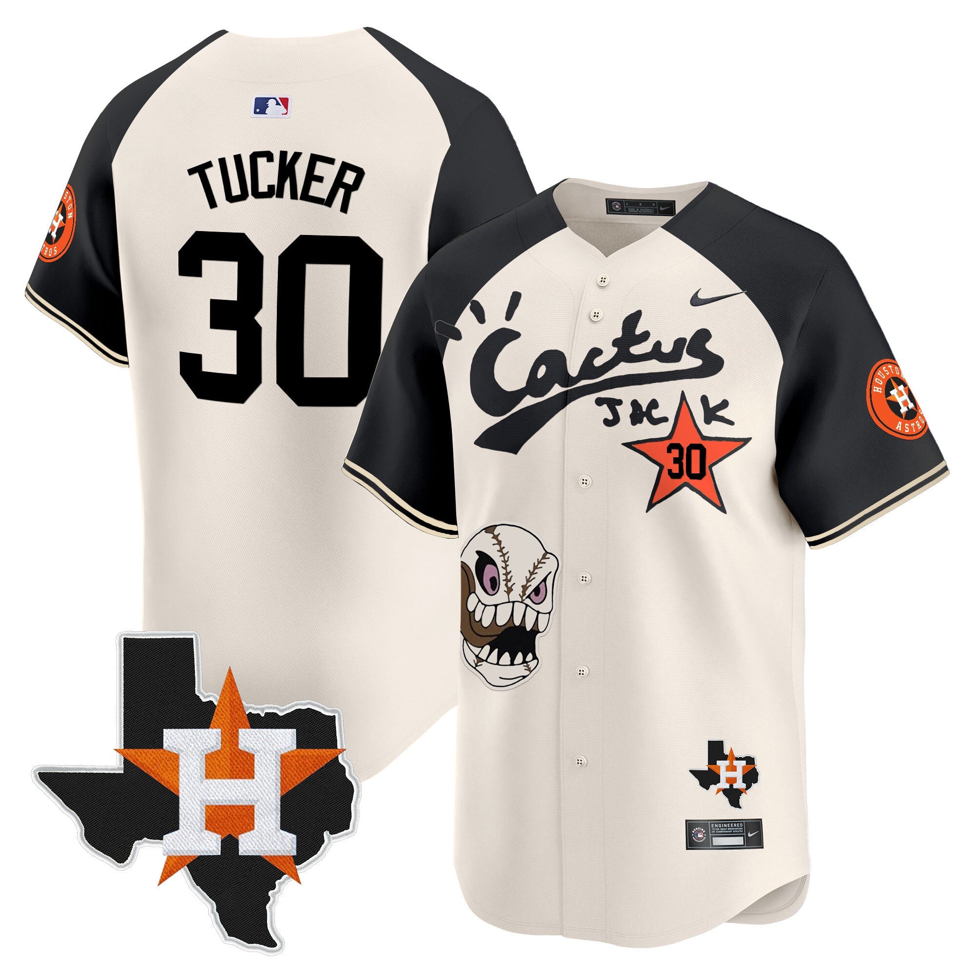 Men’s Houston Cactus Jack Patch Vapor Premier Limited Jersey