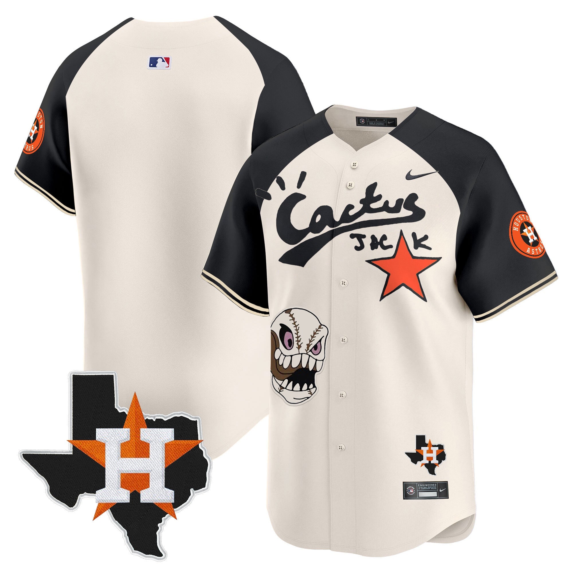 Men’s Houston Cactus Jack Patch Vapor Premier Limited Jersey
